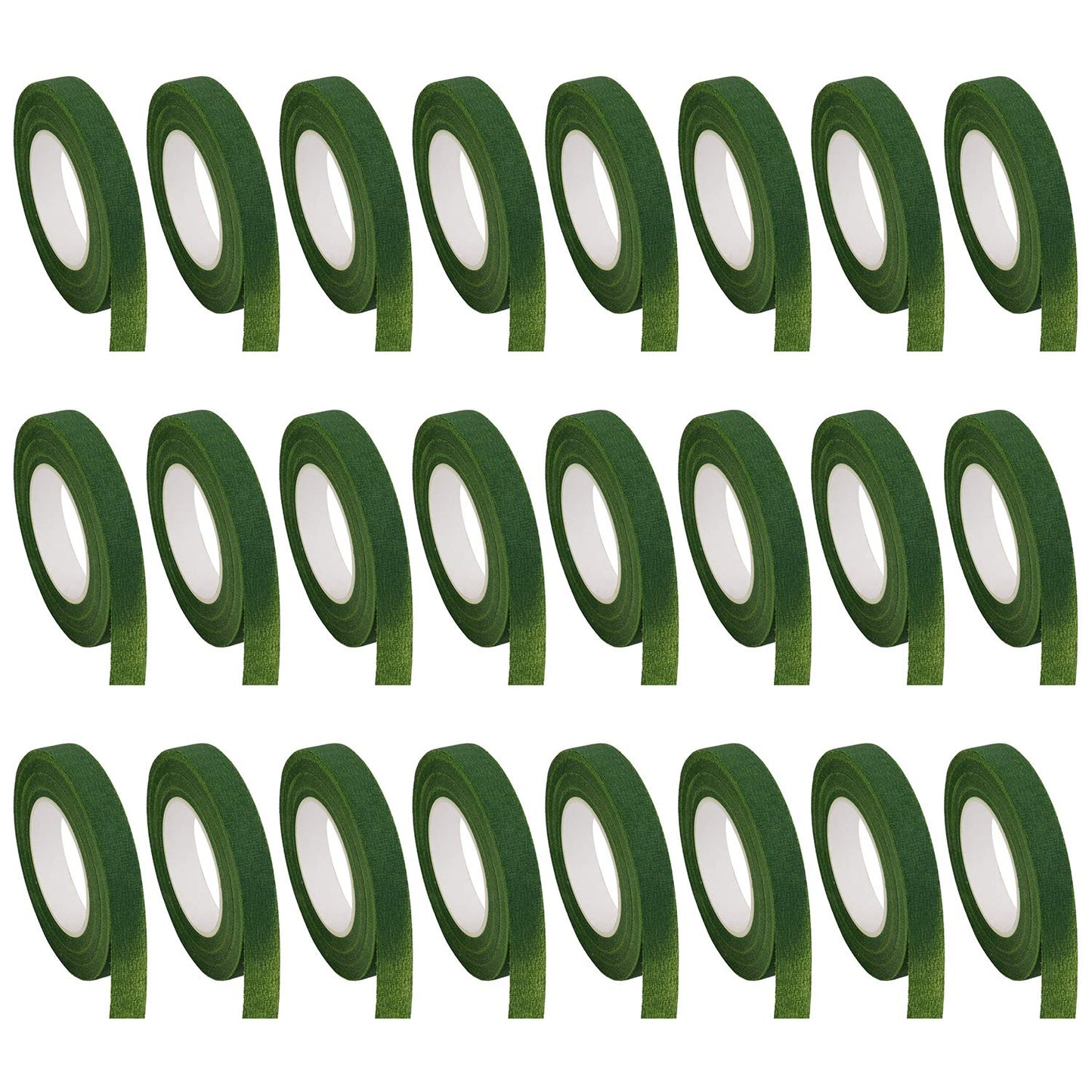 Foraineam 24 Rolls Floral Tape 1/2" x 30 Yards Florist Paper Stem Wrap Tapes for Bouquet Stem Wrapping Floral Arrangement and Craft Projects