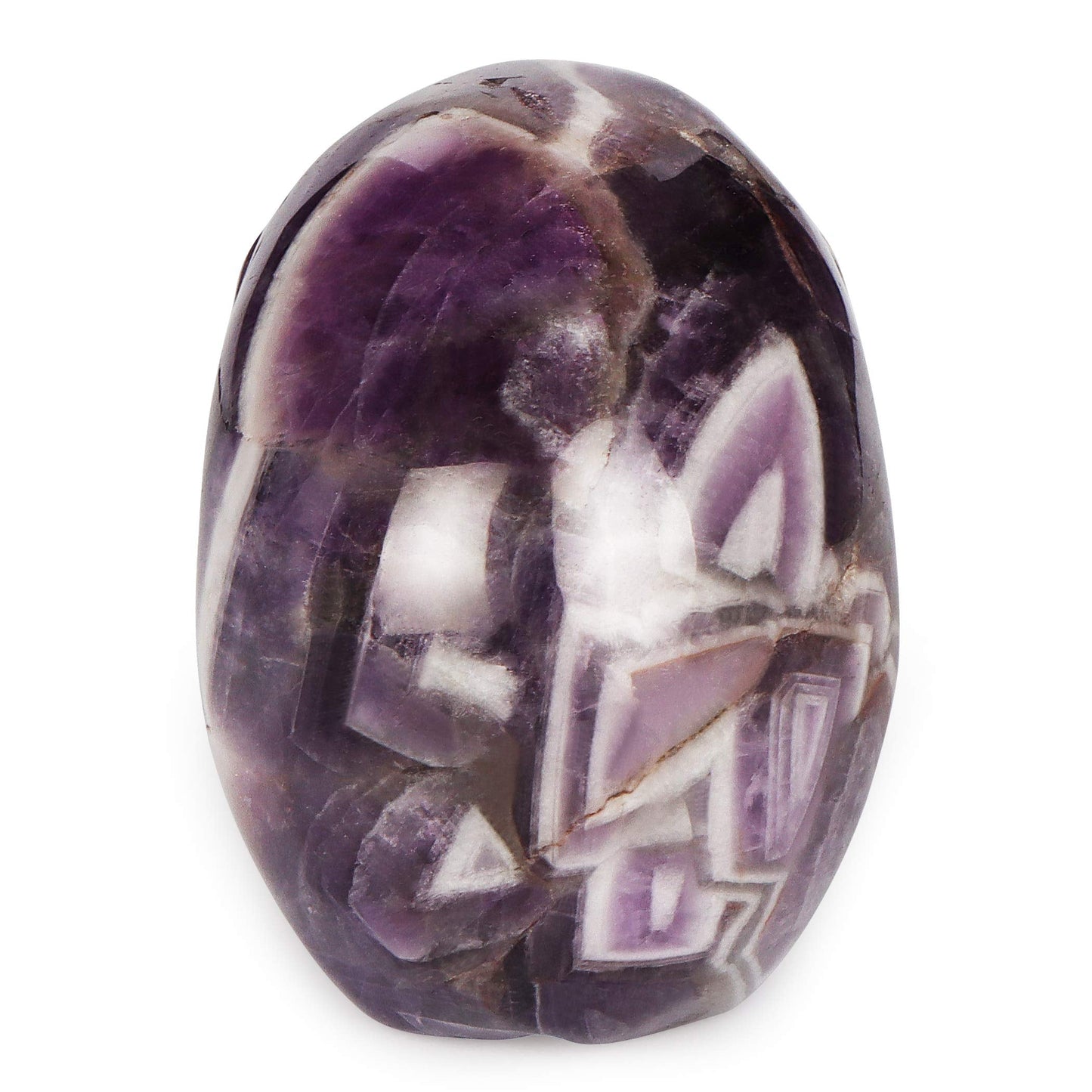 Artistone 2.0" Amethyst Crystal Skull Head Statue Halloween Home Decor Hand Carved Skull Crystal Figurine Purple Realistic Human Skull Model for Office,Kitchen Decoration