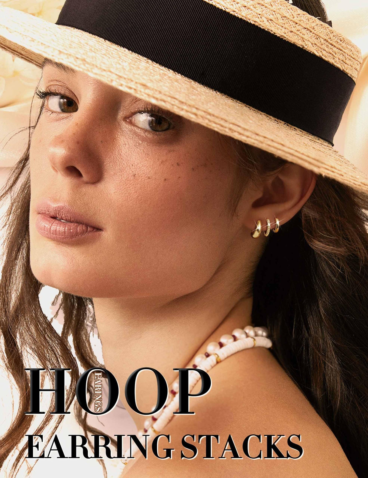 Jstyle Small Gold Hoop Earrings for Women Trendy 14K Gold Plated Huggie Earring Stacks Hypoallergenic Huggie Earrings Set Dainty Chunky Cartilage Earring Sets for Multiple Piercing Jewelry Gift