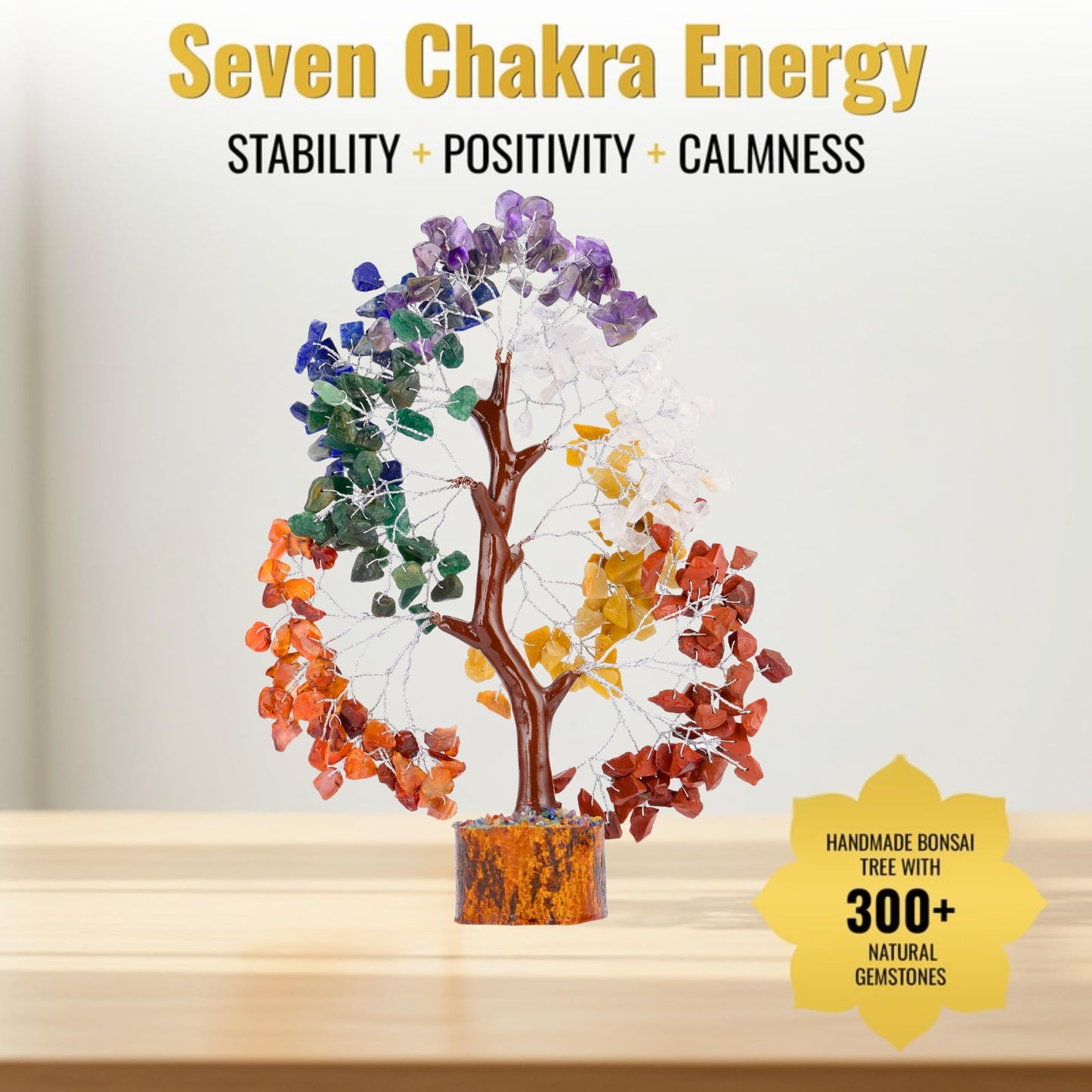 ANAYA AGATE 7 Chakra Crystal Tree Birthday Gifts for Women Healing Crystal Tree of Life Sister Birthday Gifts Room & Home Decor Gift for Mom Her Positive Energy New House Warming Gift Women