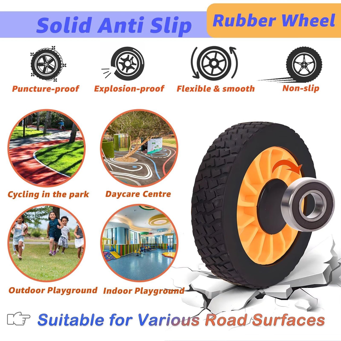 Ageliya Tricycle Merry Go Round Preschool Pedal Vehicles for Kids Aged 3+, Rotating Bike 6 Seats 360 Spin for Kindergarten Playground Daycare and Classroom Outdoor Play Equipment Yellow