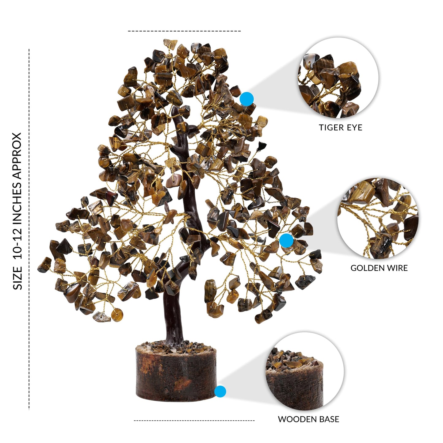 Tigers Eye Crystal, Feng Shui Decor, Crystal Money Tree, Office Decor, Good Luck Prosperity Fortune, Feng Shui Money Tree, Home Decor, House Warming Gift, Meditation Bonsai, Energy Crystals And Stones