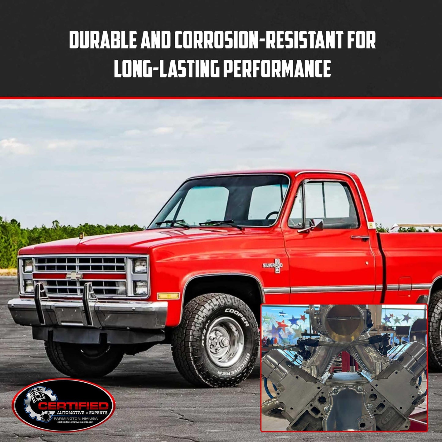 Shorty Headers for LS Swaps 304 Stainless Steel Exhaust Headers 2.5 Inch 3 Bolt Collectors Fits 4.8L 5.3L 5.7L 6.0L 6.2L LS1 LS2 LS3 LS6 V8 S10 C10 K10 Truck Includes Header and Collector Gaskets