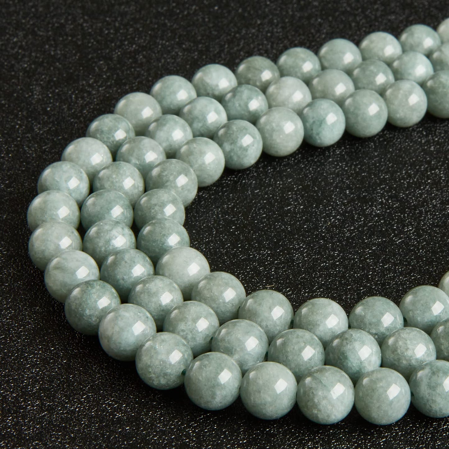 60pcs 6mm Burmese Jade Beads Natural Gemstone Beads Round Loose Beads for Jewelry Making