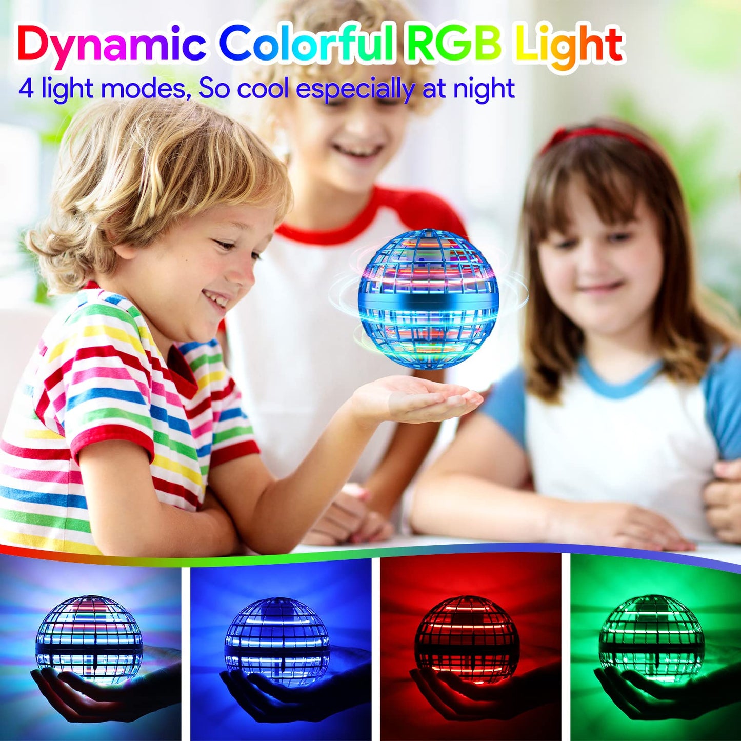 ENJSD 2025 Flying Orb Ball, Boomerang Hover Space Ball Flying Spinner, Orb Drone Orbit, Cool Toys Kids for 6 7 8 9 10+ Year Old Boys Girls Teens, Indoor Outdoor Toys
