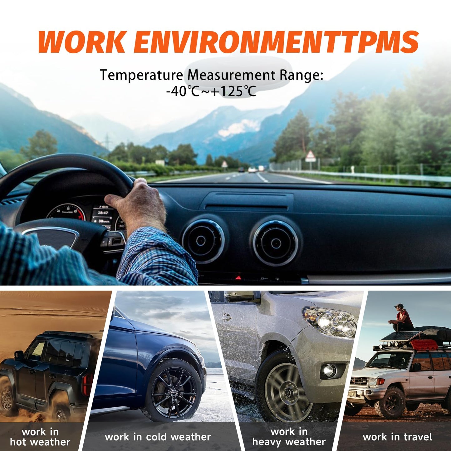 ATURMC Set of 4 TPMS Sensor Tire Pressure Monitoring Sensor 433MHz Compatible with BMW X3 X4 X5 Replaces# 6887140