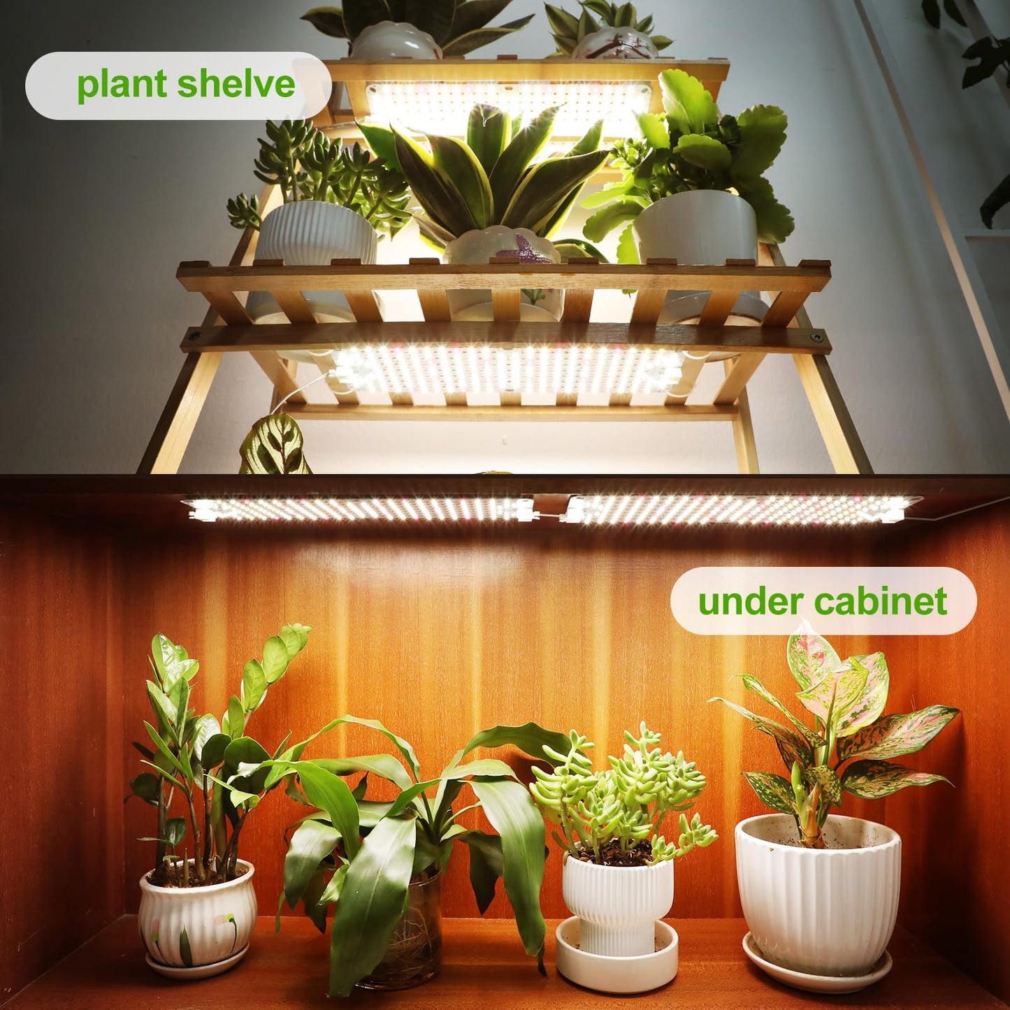 6Panel Grow Lights for Indoor Plants, Seed Starting, Veg, Pot Plants, Bonsai with Timer 4/8/12/16/20H, Ultra-Thin Under Cabinet & Shelf Full Spectrum LED Plant Growing Lamps, Multi-Panels Free Connect