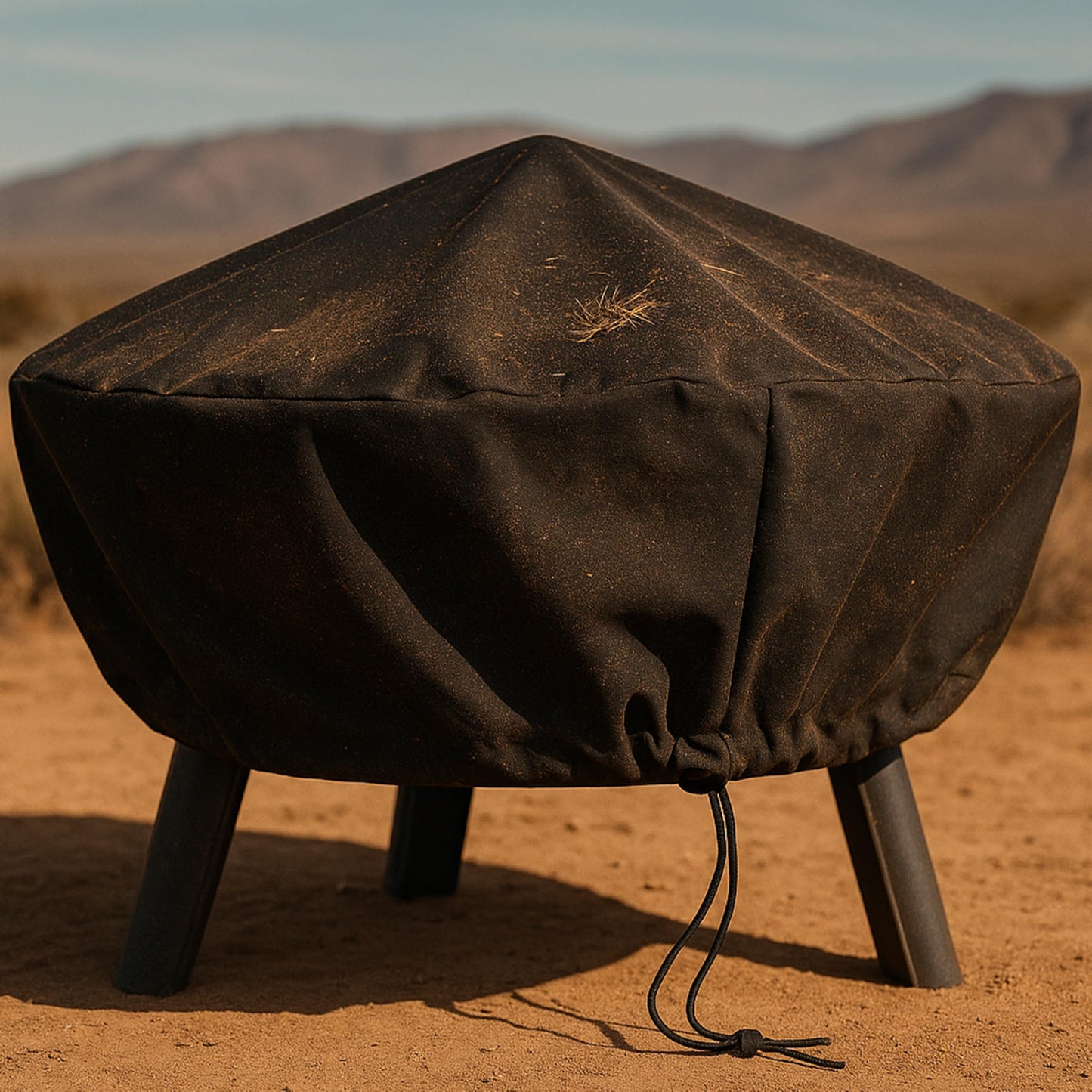 Sunnydaze 58-Inch Fire Pit Cover Round - Outdoor Fire Pit Cover - Weather-Resistant PVC with Drawstring Closure - Durable Protection for All Seasons - Black