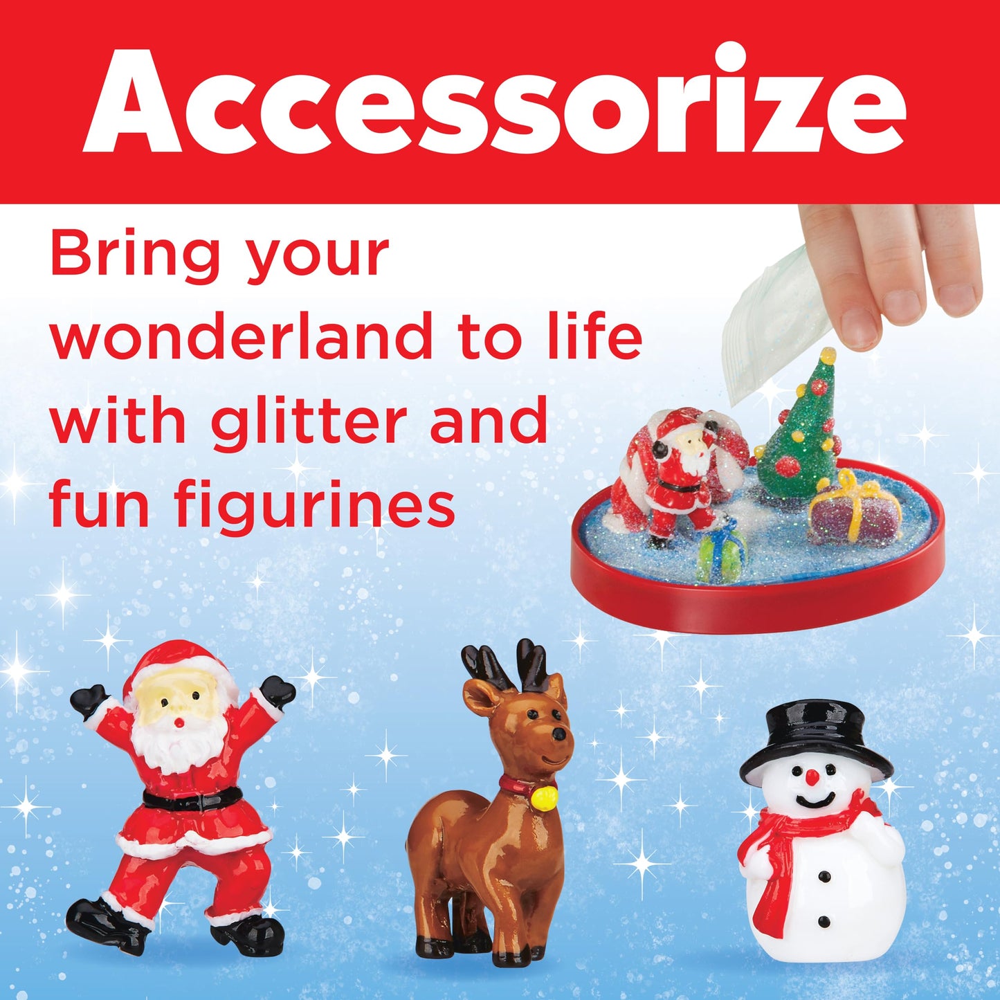 Creativity for Kids Make Your Own Holiday Snow Globes Kit | Sculpt, Decorate & Shake 3 Festive Winter Scenes | DIY Christmas Crafts for Kids to Build Creativity & Fine Motor Skills (Ages 6+)