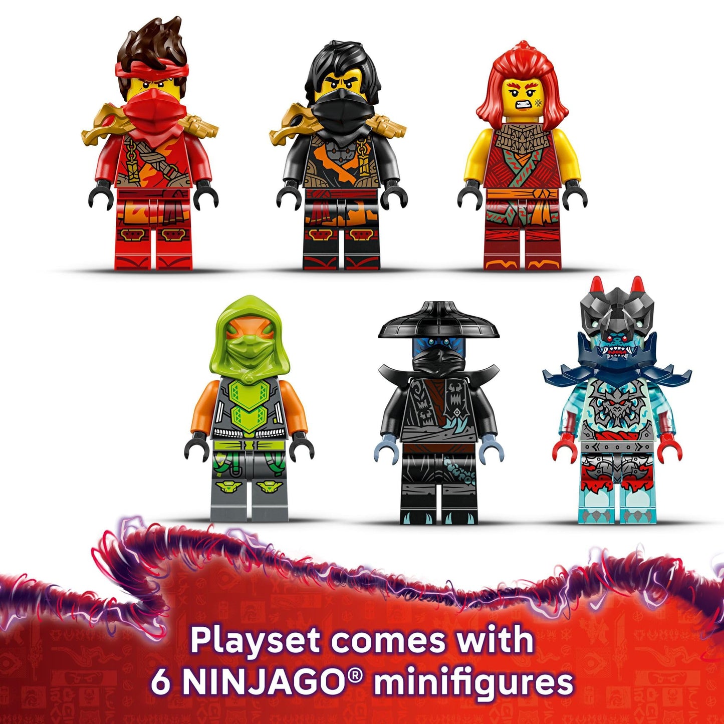 LEGO NINJAGO Ninja Combat Vehicle - 3 in 1 Building Toy - Dragons Rising Play Set for Boys & Girls, Ages 8+ - Model Building Kit for Kids W/6 Ninja Toy Minifigures - Gift Idea for Birthdays - 71844