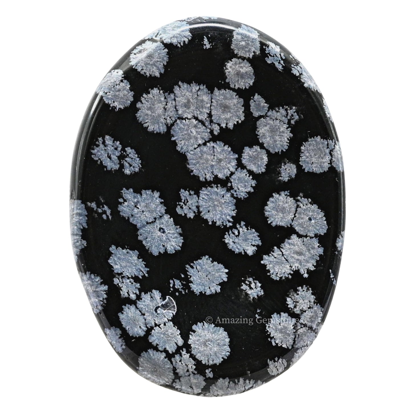 Amazing Gemstone Snowflake Obsidian Worry Stone Crystals and Healing Stones for Stress Relief Gifts - Piedra Crystal Fidget for Meditation - Unique Stocking Stuffers and Birthday Gifts
