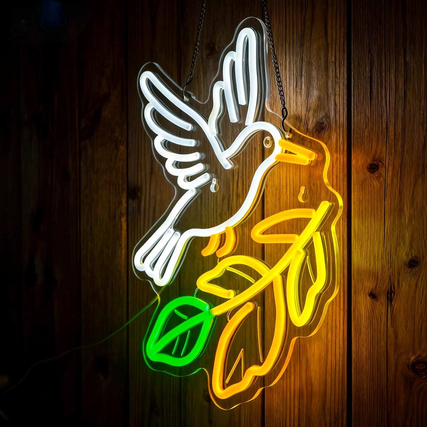 Dove Neon Sign - 16x12.5 inch Dimmable LED pigeon Neon Light Bird Boho Decor for Living Room, Bedroom Wall Art, Garden Office | Unique Gift for Women Girlfriend Wife