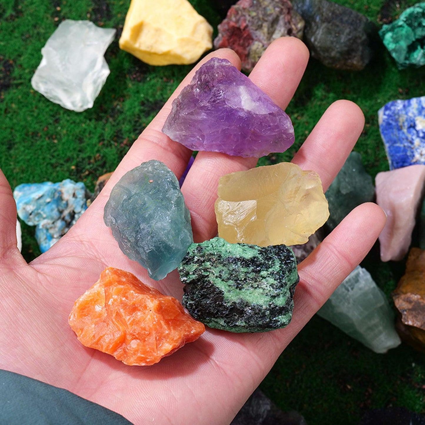 Clear Quartz Raw Crystals Healing Crystals Natural Rough Stones 1.2-2" for Tumbling, Fountain Rocks, Yoga, Meditation, Polishin, Gift 13