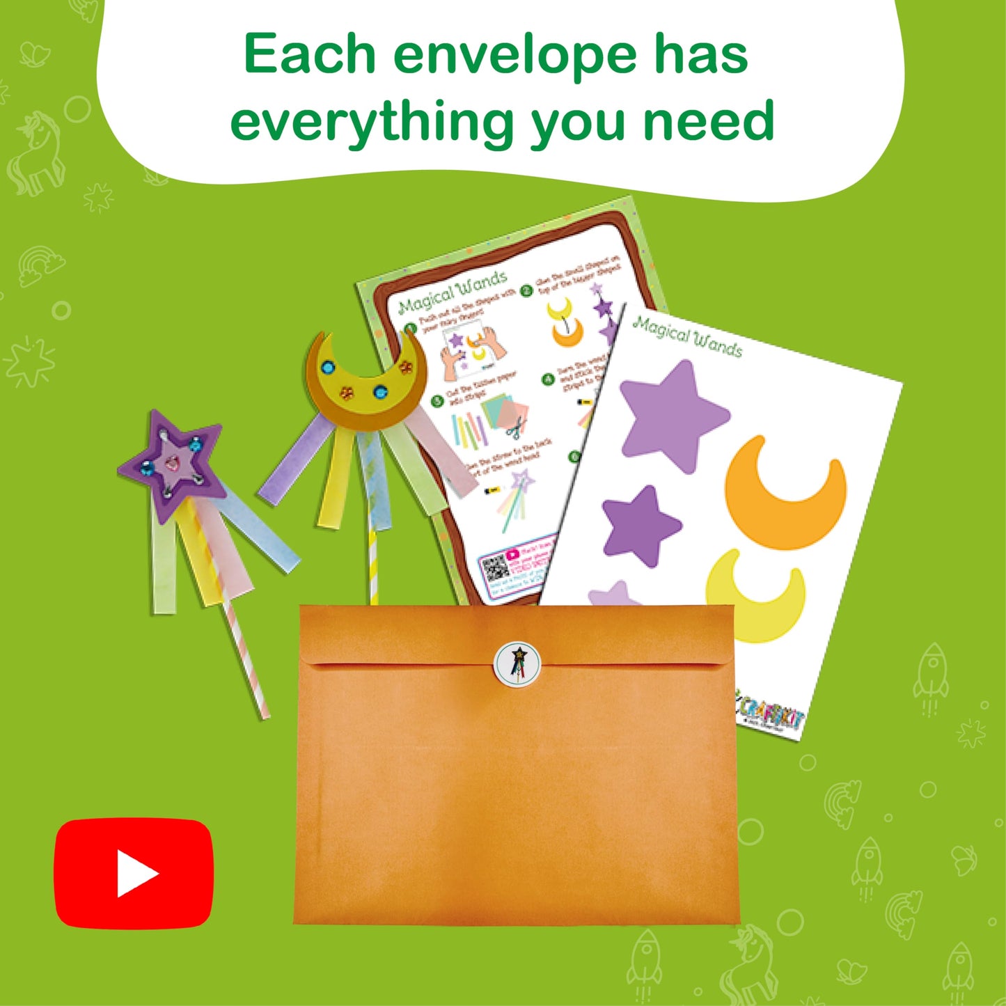 Craftikit® 20 Award-Winning Fairy Garden Crafts for Kids - 20 All-Inclusive Fun Paper Toddler Crafts, Fairy Garden Kit for Kids Ages 3-10