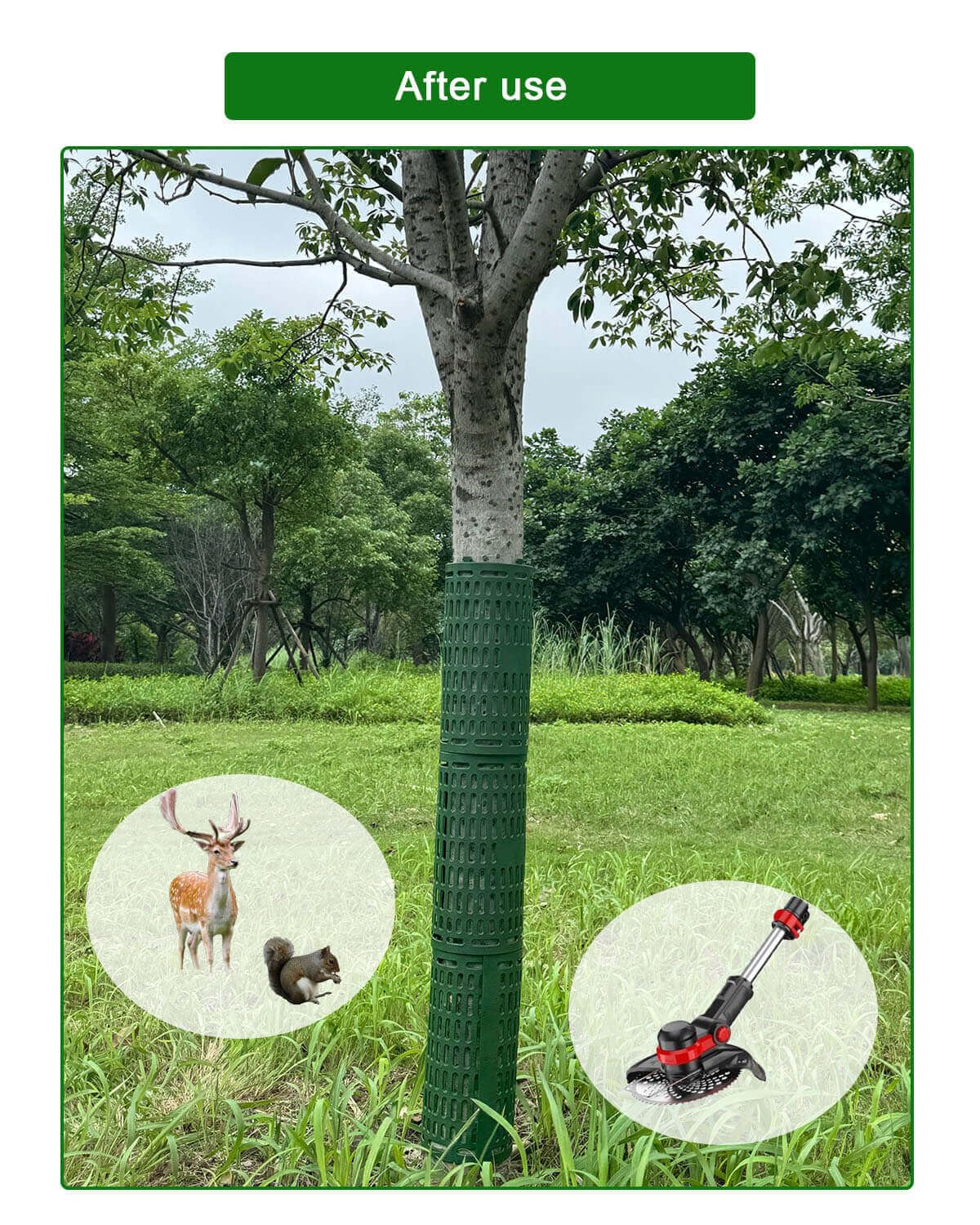 Tree Trunk Protectors Tree Bark Protectors - Splicable Tree Trunk Protector Guard Breathable Tree Protectors for Wildlife Protection (8)