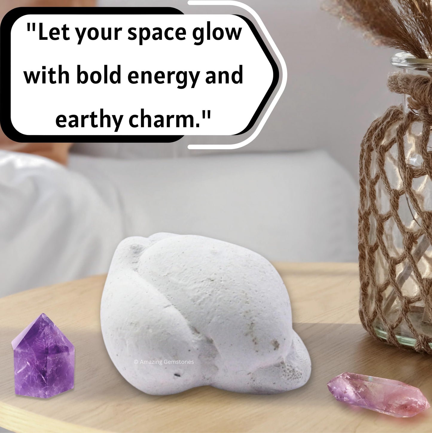 Fairy Stones Crystals and Healing Stones Mineral Specimen - Premium Menalite Goddess Gem Stones for Spiritual Growth - Healing Crystals Geodes Clusters for Meditation, Chakra Balance, and Energy (S)