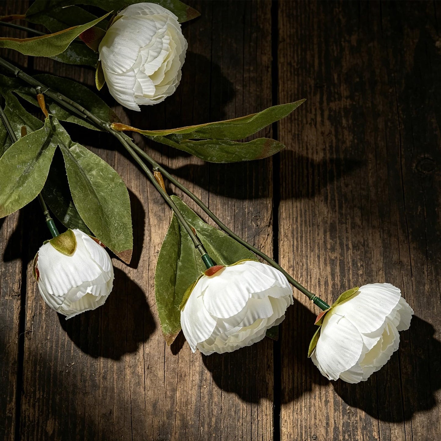 Cherica 6Pcs Viral Peony Artificial Flowers for Vase，27in Real Touch Fake Flowers Branches with Flexible Wired Stems for Home Decor DIY Bouquet Centerpieces Wedding Shower Fillers Arrangements,White