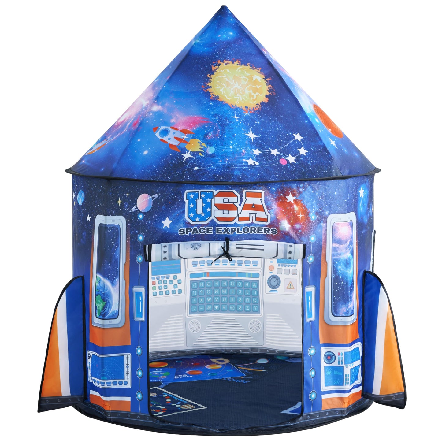 JOYIN Rocket Ship Play Tent for Kids – Glow-in-the-Dark Space Tent with Starry, Astronaut Spaceship Foldable Playhouse for Boys & Girls, Indoor Outdoor Kids Pop-up Play House, Toddler Birthday Toy