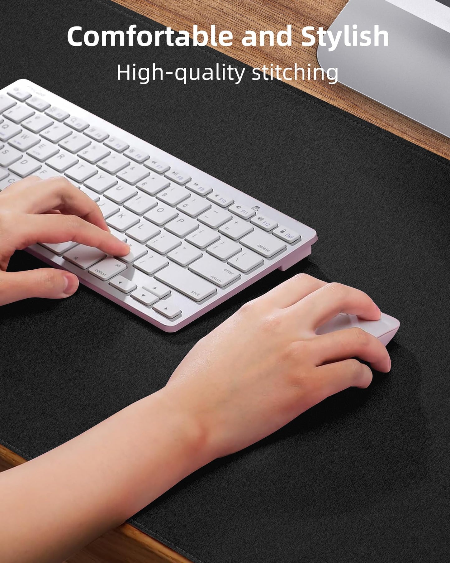Extra Large Desk Mat - 63"x 17" Non-Slip Office Desk Pad, Oversized Mouse Pad for Home & Work, Waterproof Desk Protector for Keyboard & Mouse (Black)