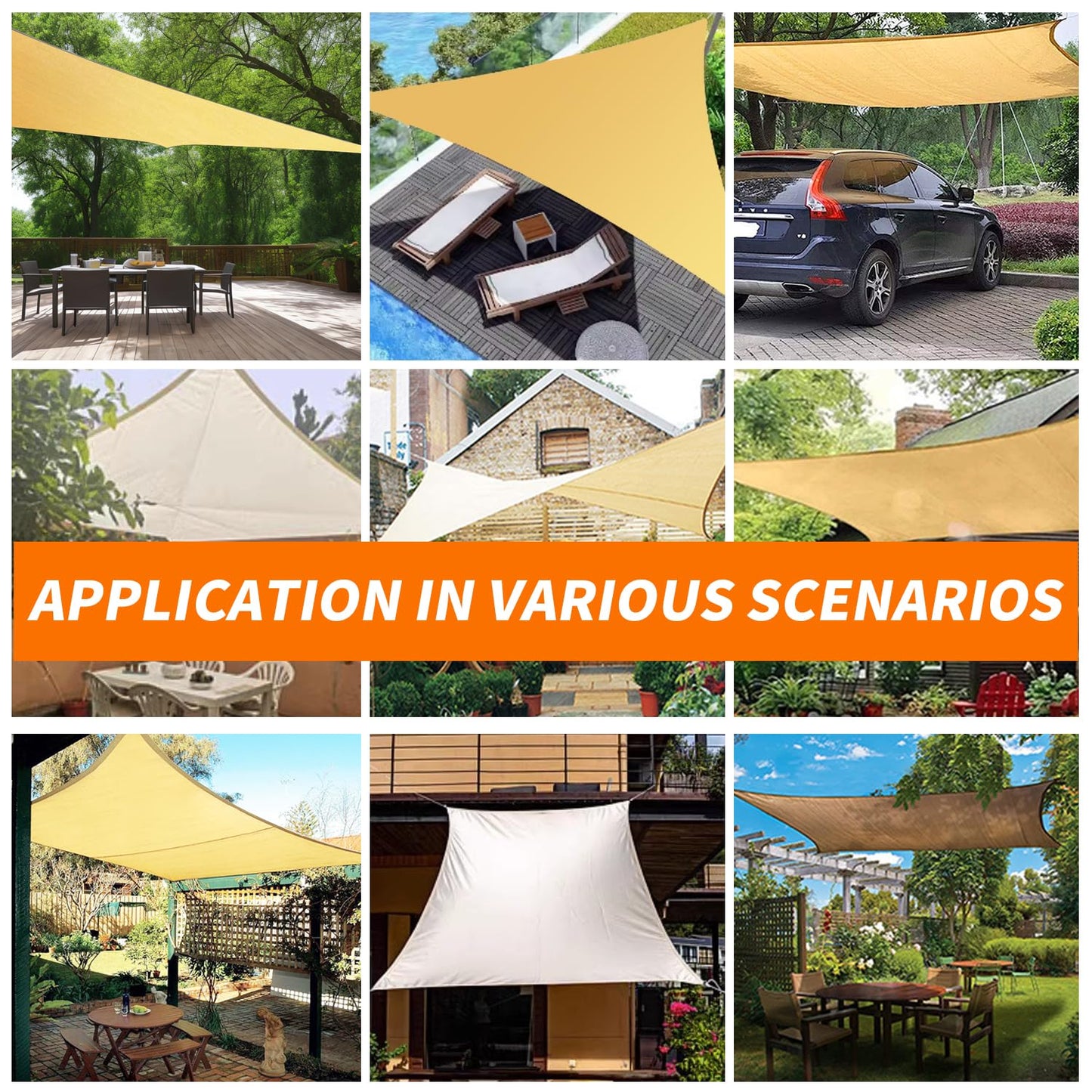 8'x8' Sun Shade Sail Curved Commercial Outdoor Shade Cover Turquoise Rectangle Heavy Duty Permeable 185GSM Outdoor Shades for Patio Garden Sandbox
