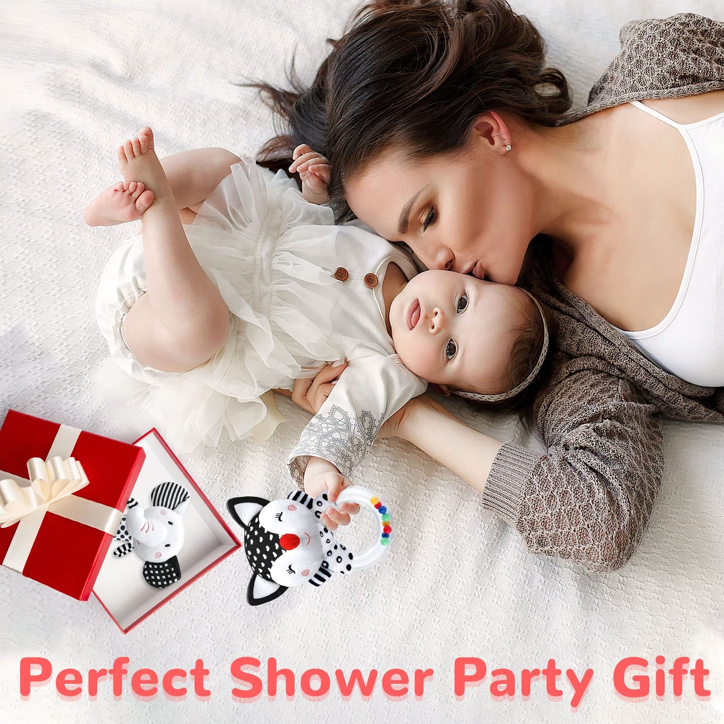 XIXILAND Car Seat Toys Baby Toys 0-3 Months Infant Toys Spiral Stroller Toys & Baby Rattles 0-6 Months Infant Toys 0-3 Months Newborn Toys, Baby Toys Gift for 0 3 6 9 12 Months Girls Boys