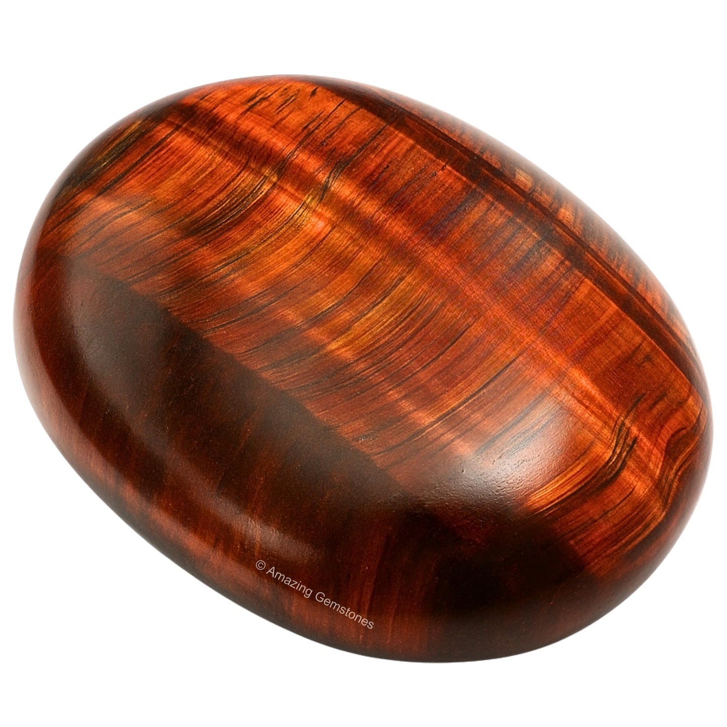 Amazing Gemstone Red Tiger Eye Crystals and Healing Stones - Large Palm Stone Crystals Piedra - Crystal for Good Luck, Balanced Positive Energy, Meditation - Unique Stocking Stuffers, Gifts for Women