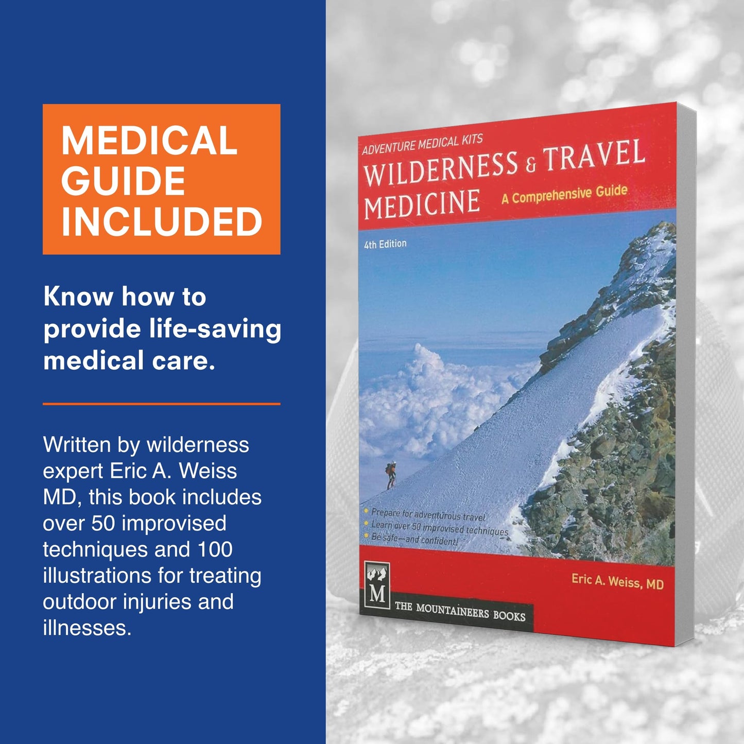 Adventure Medical Kits Mountain Series Medical Kit (Day Tripper Lite) - 59 Pieces, blue/orange, one size (0100-1000)