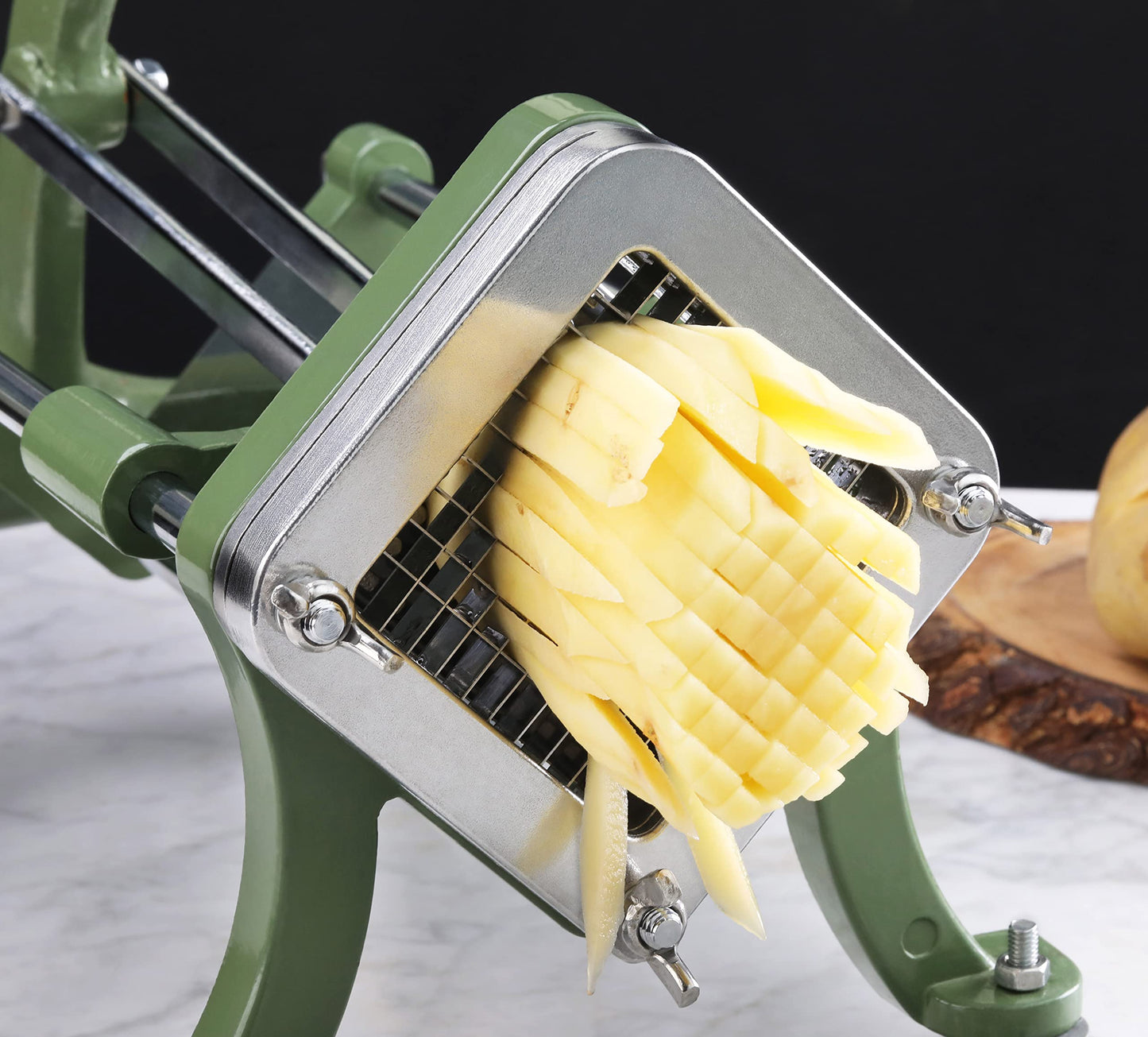 New Star Foodservice 37340 Commercial Restaurant French Fry Cutter with Suction Feet, 1/4-Inch