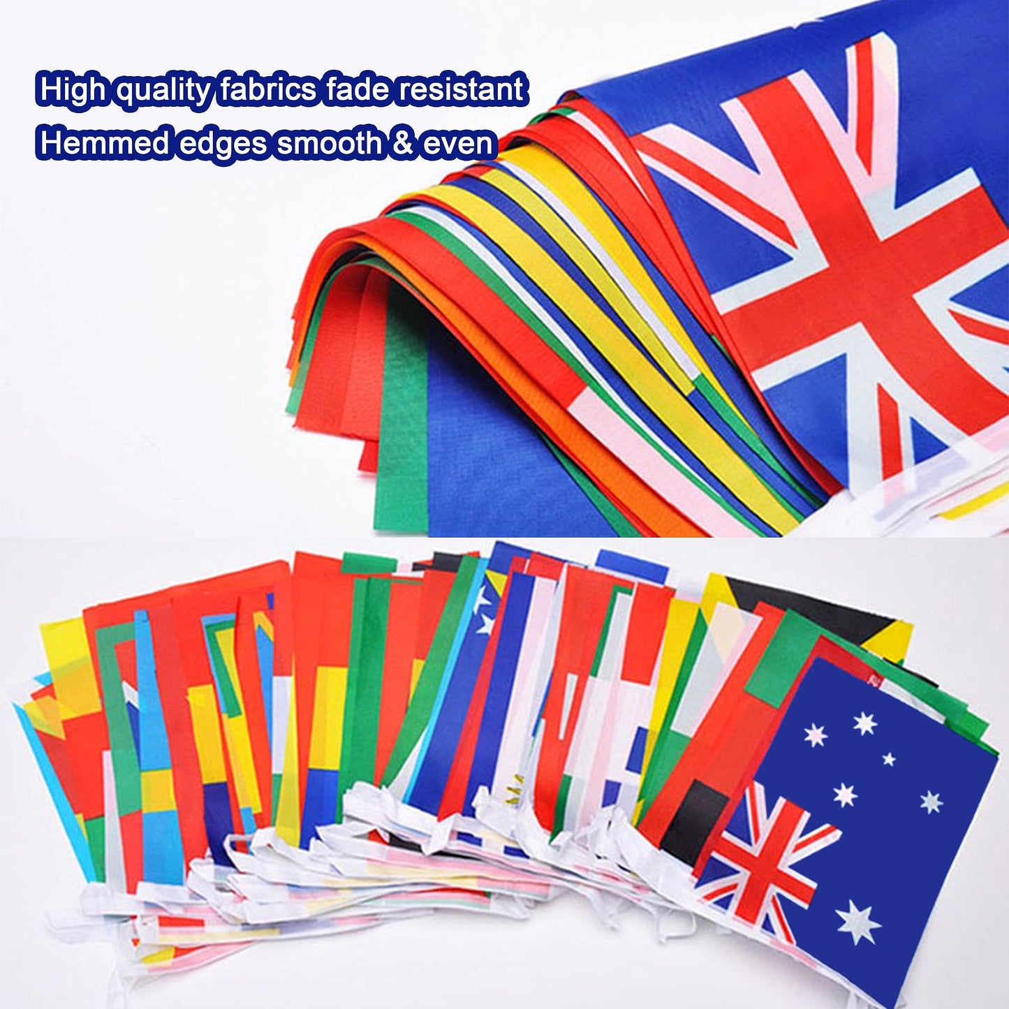 LUSEOAN 224 Different Countries International String Flags Banner of the World Small Mini Bunting Banners for Grand Opening,Bar,School Office,Sports Events,International Festival Decorations,All Countries Flags,220 Feet