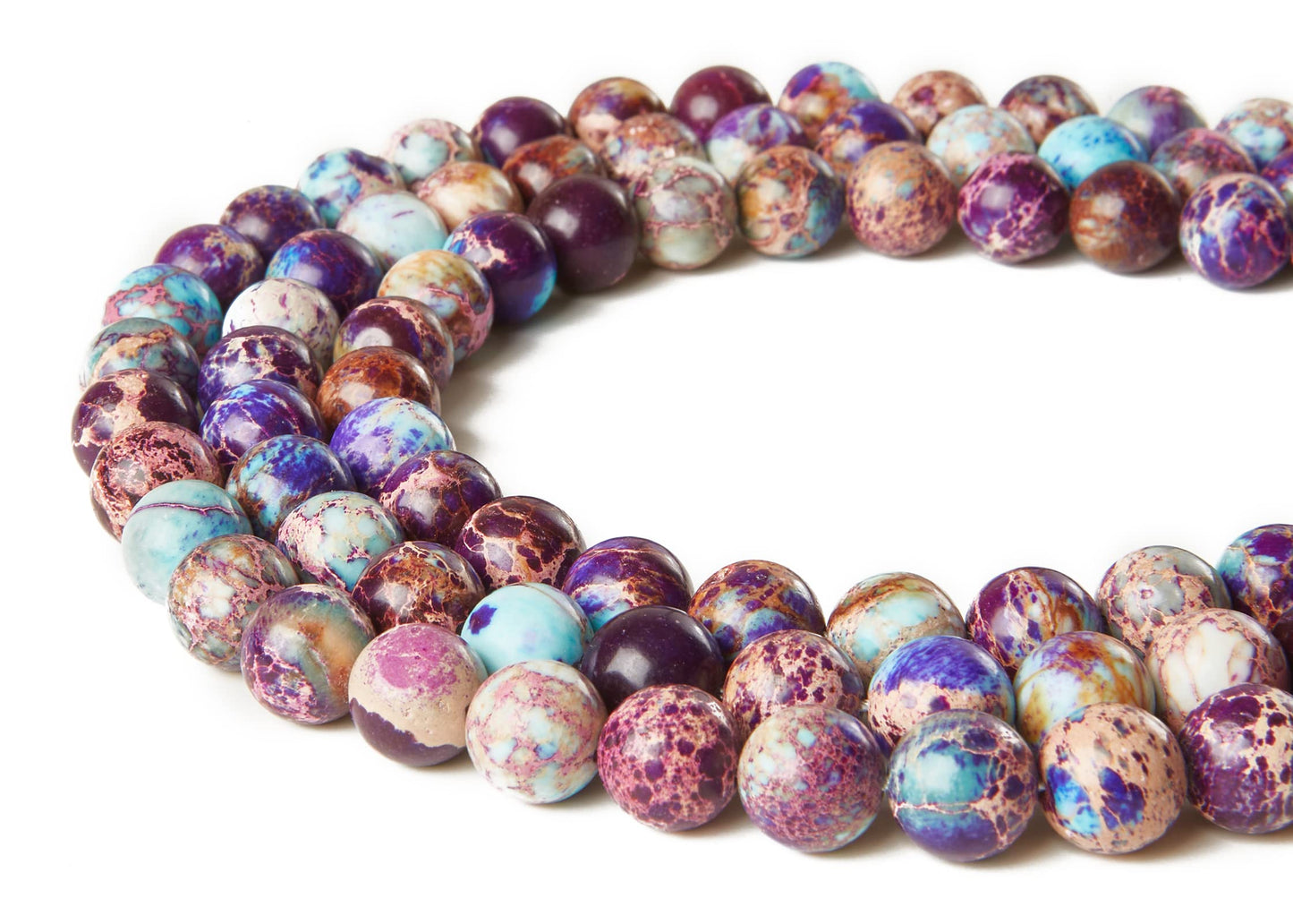 100pcs 6mm Colorful Imperial Jasper Beads Natural Gemstone Beads Round Loose Beads for Jewelry Making
