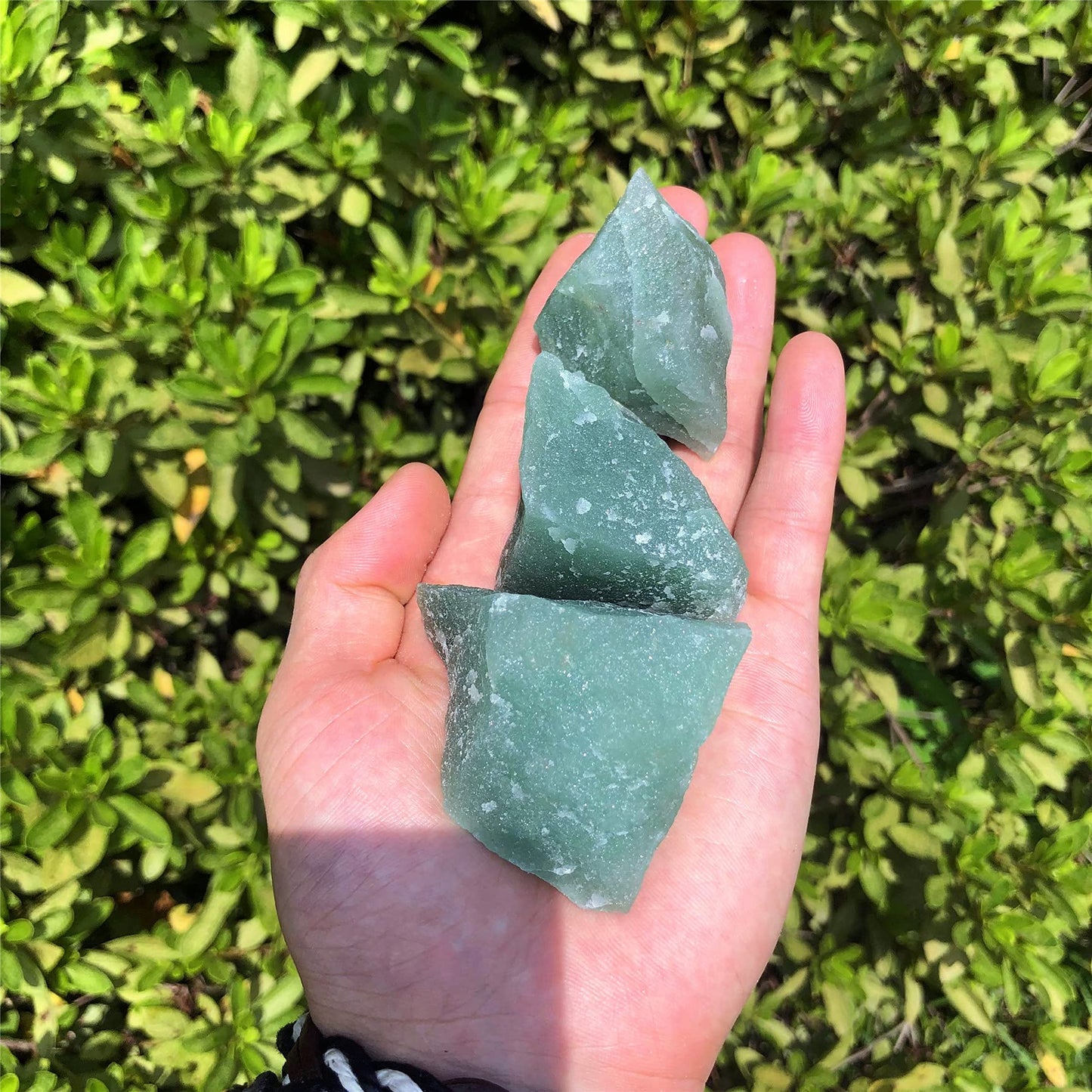 Zenkeeper 1Lb Green Aventurine Raw Stones for Tumbling, Polishing, Rough Green Aventurine Crystals Bulk Rough Gemstone for Jewelry Making, Healing, Meditation, Reiki