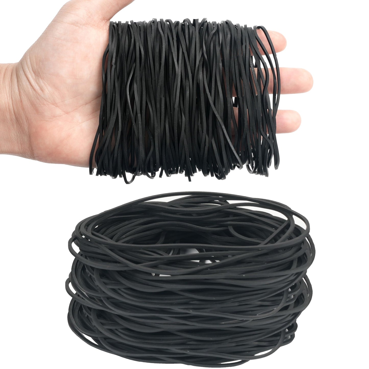 Rubber Bands for Balloon Arches 300pcs Black 4.8inch large heavy duty Stretchy Elastic Bands for Office Supplies Home Party Wedding Birthday Trash Cans File Folders