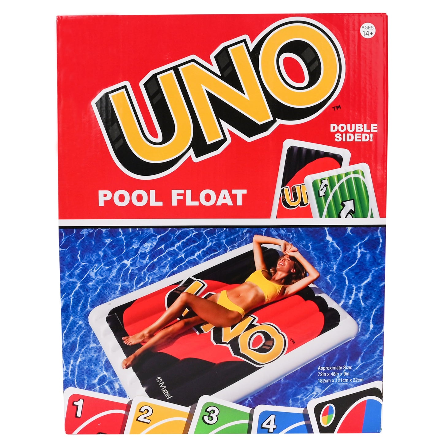 Uno™ Pool Float – Giant Inflatable Reverse Card, Floatie for Pool, Beach & Lake, Durable Vinyl Raft, 6 Feet Tall, Perfect for Lounging & Summer Fun