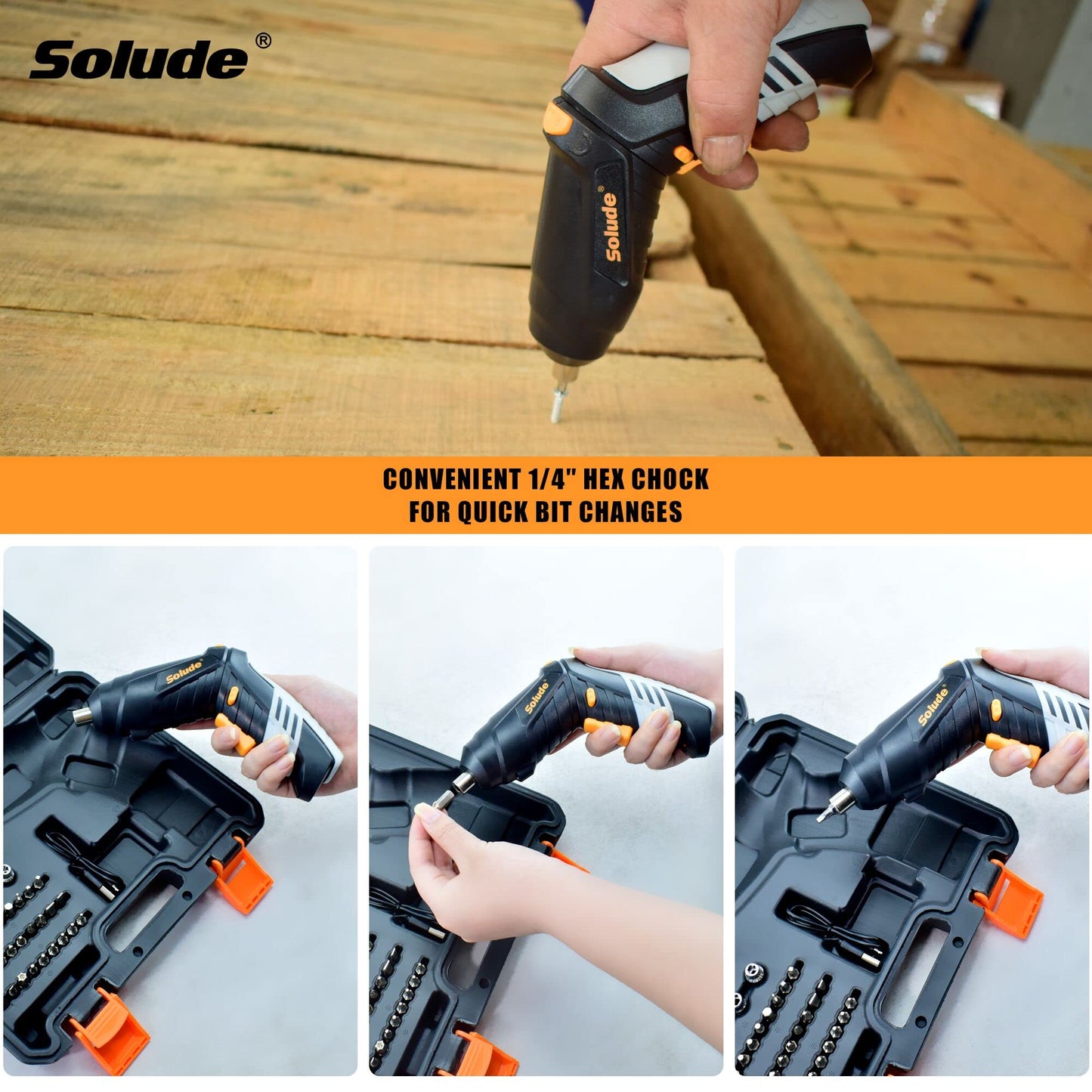 SOLUDE 130-Piece Home Tool Kit with 3.6V Electric Screwdriver,Basic Household Tool Set for New Home,Apartment,College Dorm and DIY Projects
