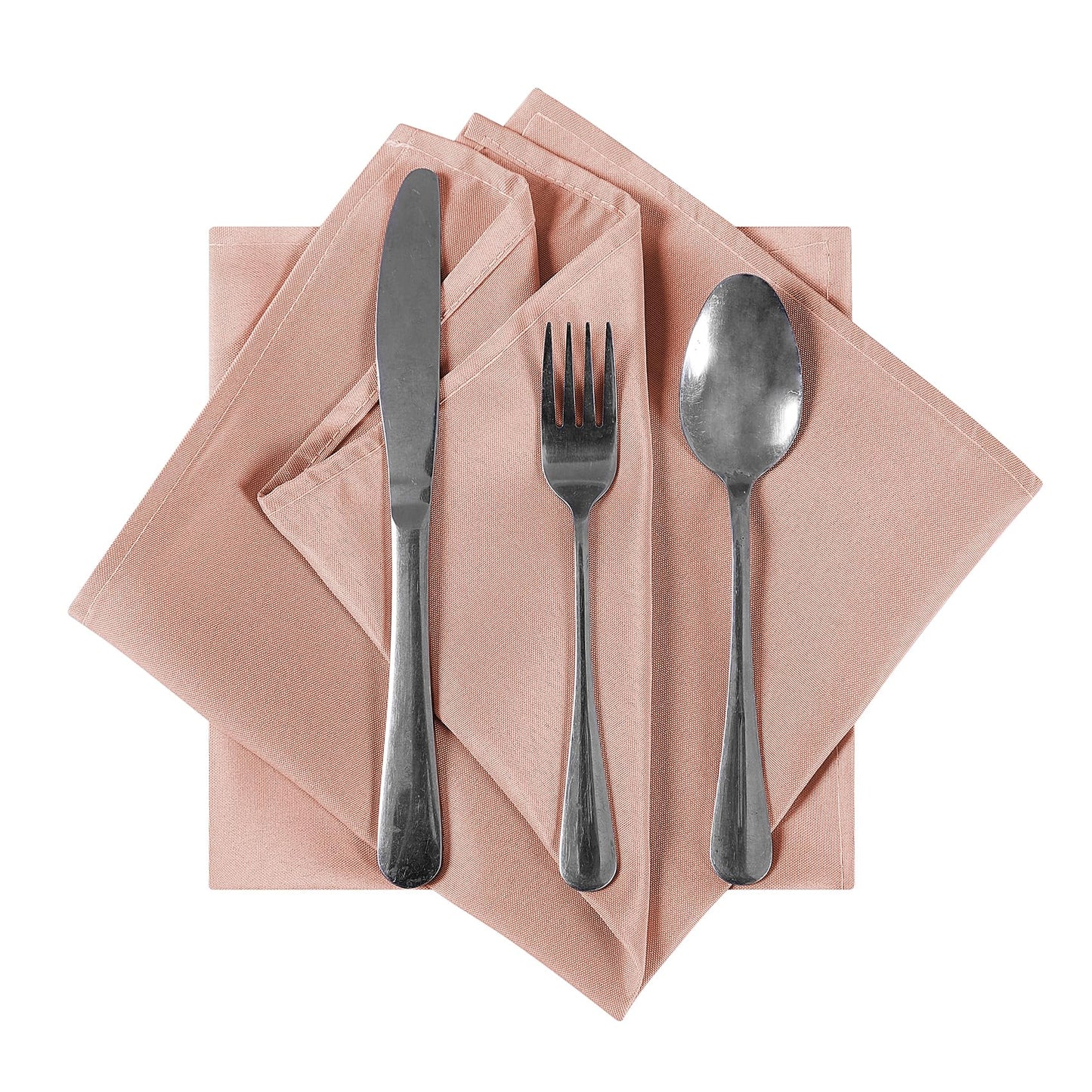 Bailarina Cloth Napkins Set of 40,17x17 inches Dinner Napkins Cloth Washable,Polyester Square Table Cloth Napkin Bulk with Hemmed Edges Ideal for Banquets, Parties and Weddings-Dusty Pink