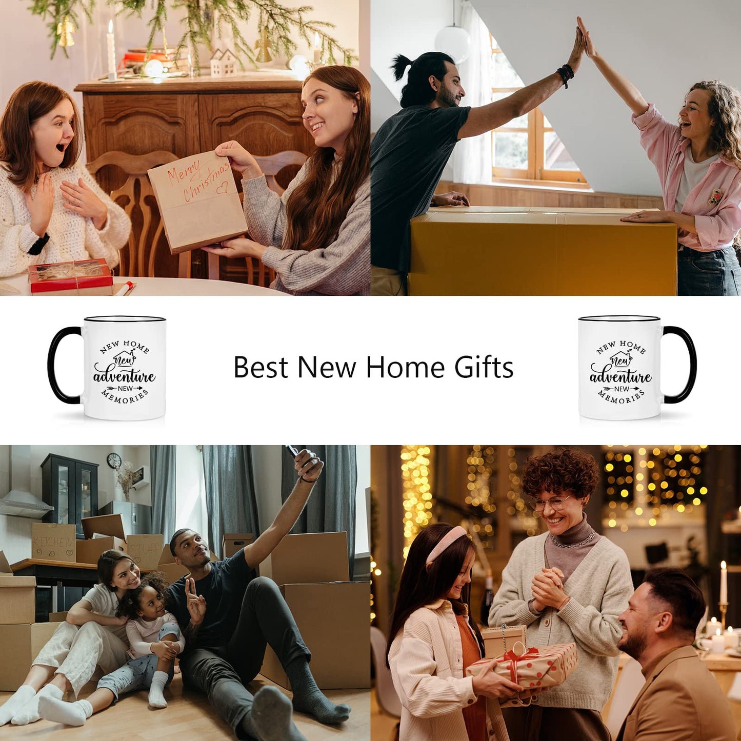 Cabtnca House Warming Gifts New Home, New Home Gift Ideas for Women Men Couple, Christmas Housewarming Gifts, Closing Gift for House Buyers, First Apartment Essentials, 11Oz Pack of 2