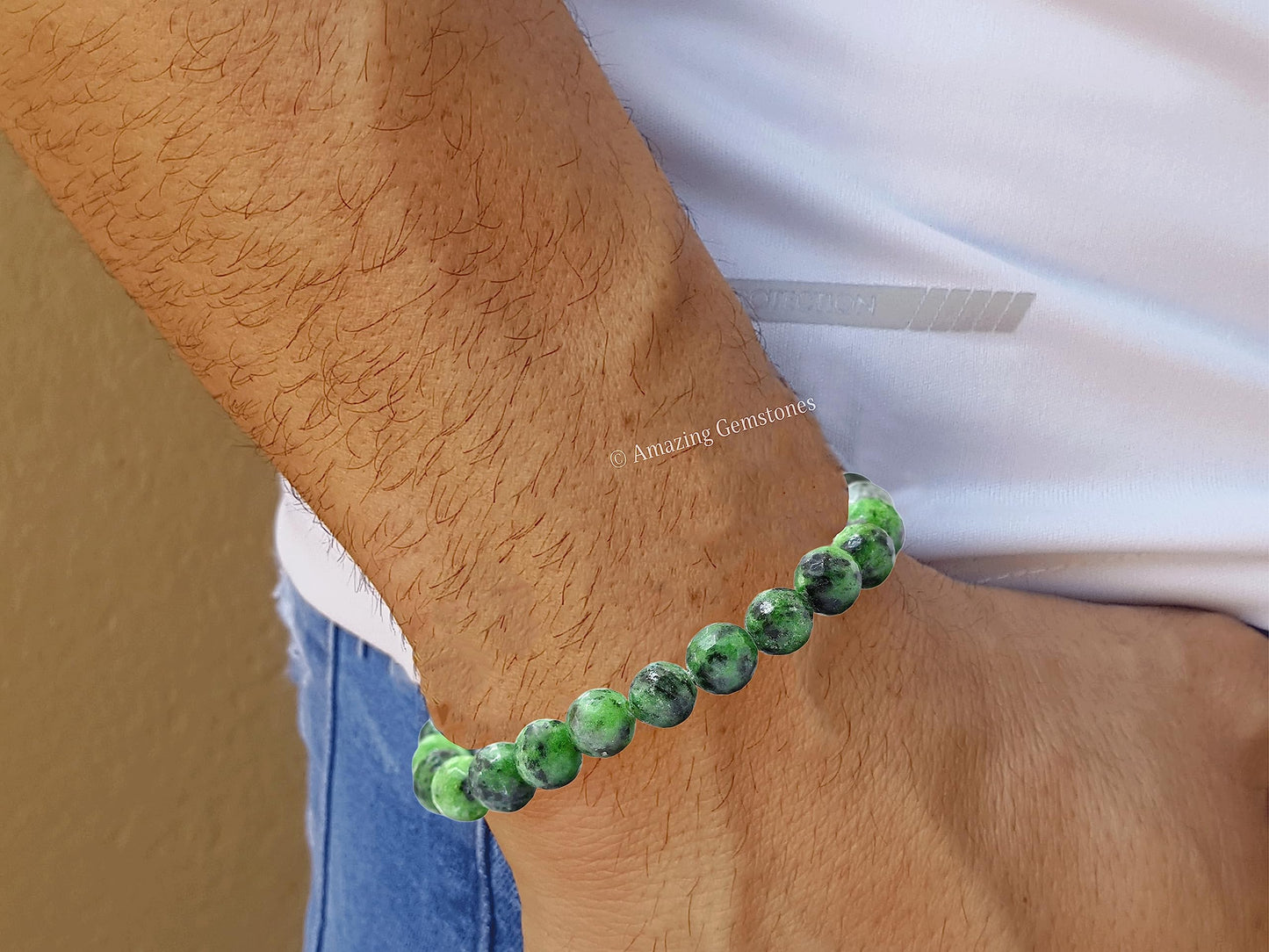 Amazing Gemstone Ruby Fuchsite Bracelet for Women - Chakra Mens Bracelet Protection Crystals and Healing Stones - Blessing Bracelet Spiritual Meditation Gift Christmas Stocking