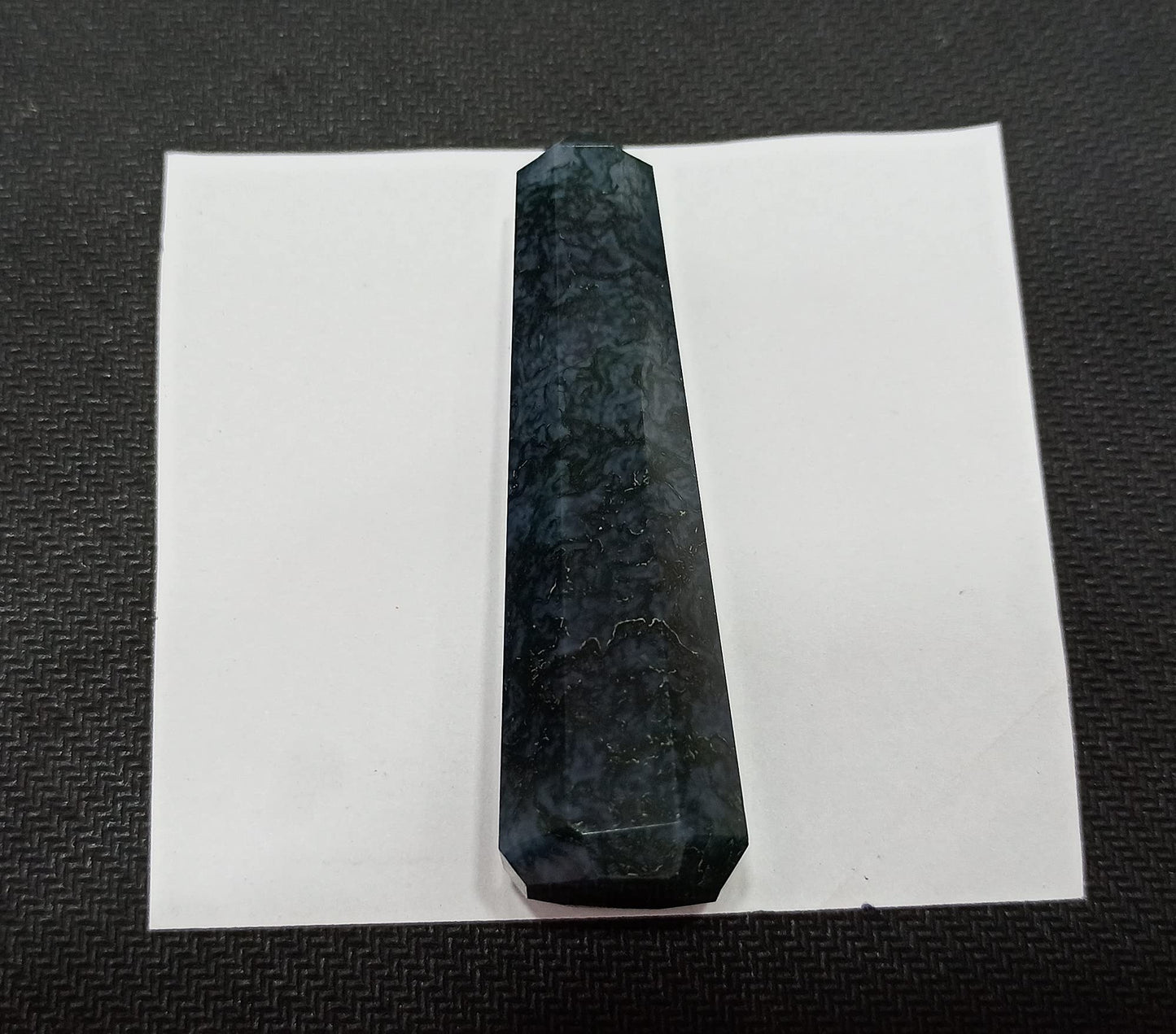 WholesaleGemShop 3 Inch Moss Agate Gemstones Obelisk Tower Jumbo Facet Aura Rock Crystal Natural Polished Earth Wand Spirit