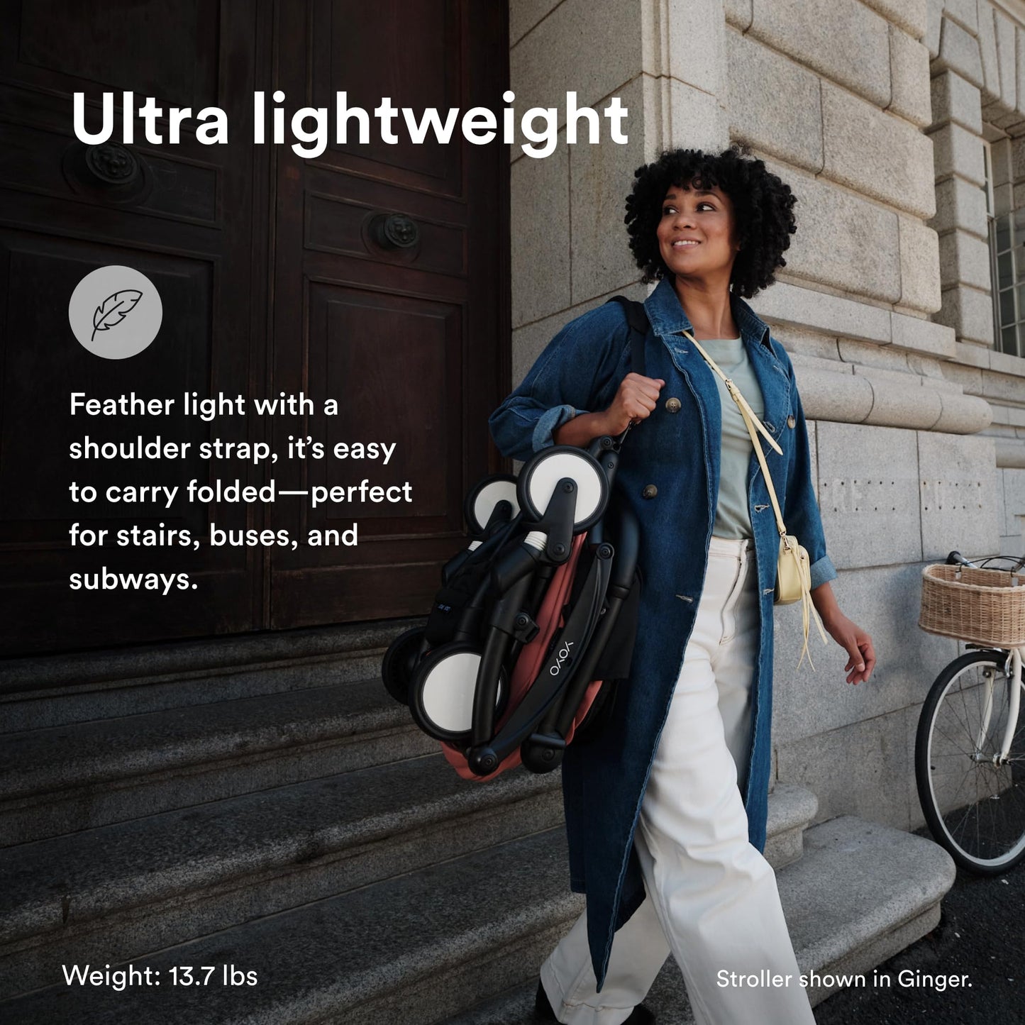 Stokke YOYO3 Stroller from 6 Months - Includes Black Frame/Air France Blue Seat Cushion + Canopy - Folds in & Out in a Flash - Light & Compact - Carry-On Compatible