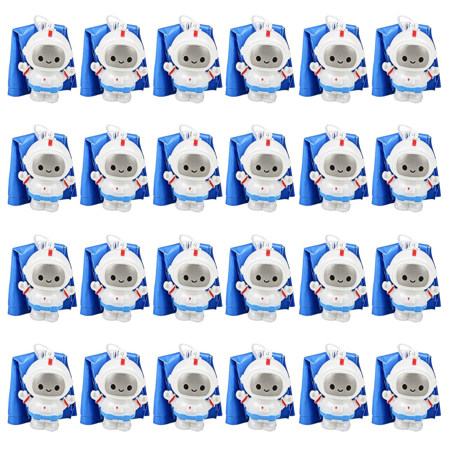 ArtCreativity 24-Pack / 2" Mini Astronaut Paratroopers – Durable Parachute Toys for Kids – Space-Themed Party Favors, Astronaut Piñata Fillers, and Goodie Bag Toys