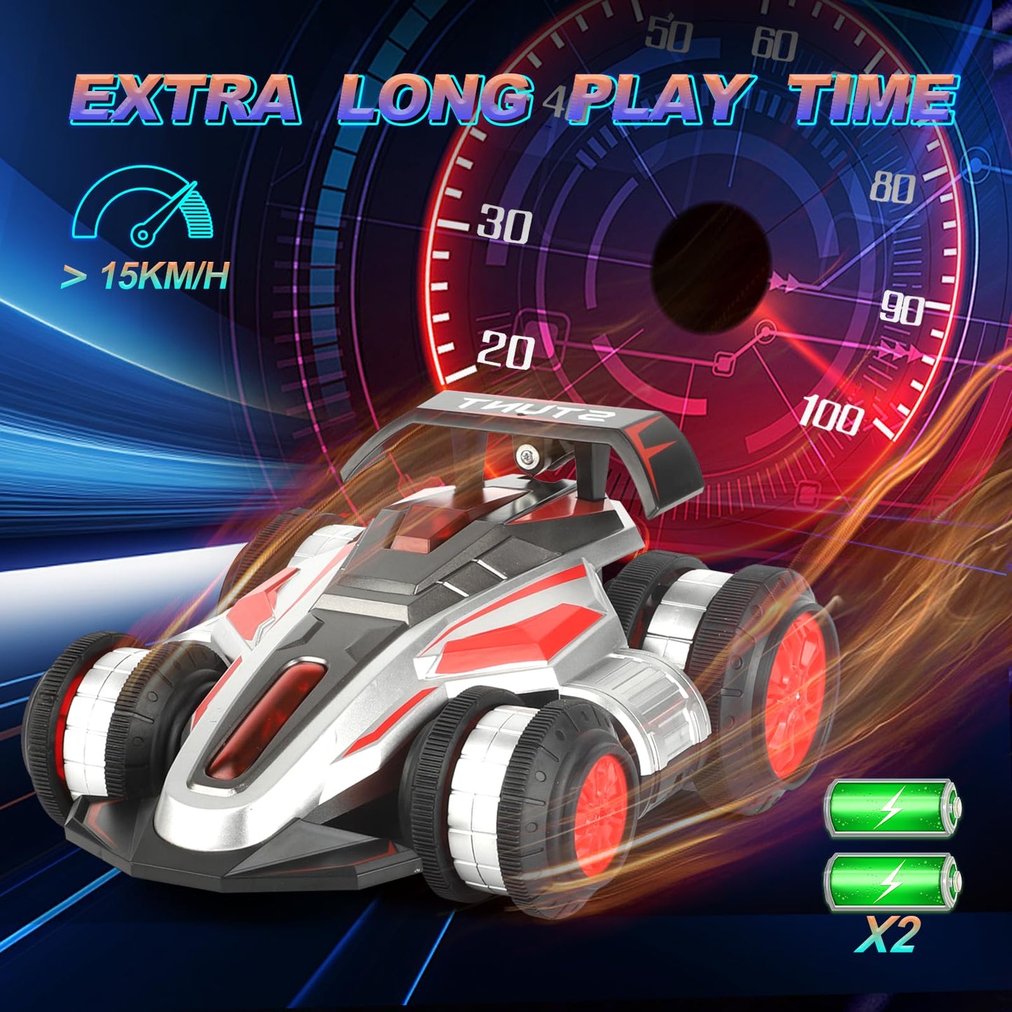 YEMIAI RC Stunt Car Drift Deformation Car, RC Stunt Toys for 4-7 Years, with Lighting and Music Toys for Birthday Gift, for Boys and Girls Ages 8-12