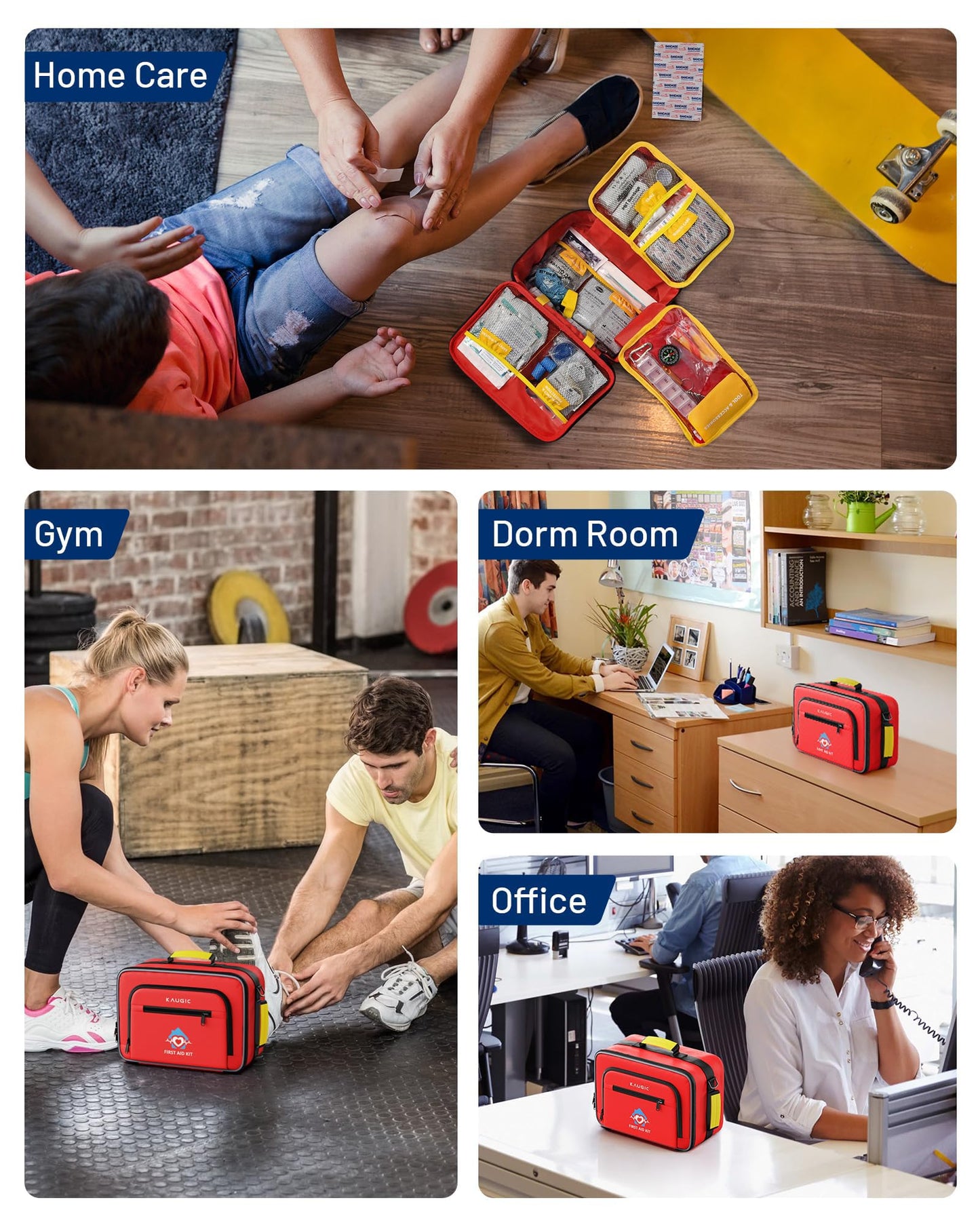 500 PCS First Aid Kit for Travel Camping Car Home Businesses, Well-Organized Emergency Kit, Survival Trauma First Aid Kits for Home College Dorm Essential Supplies