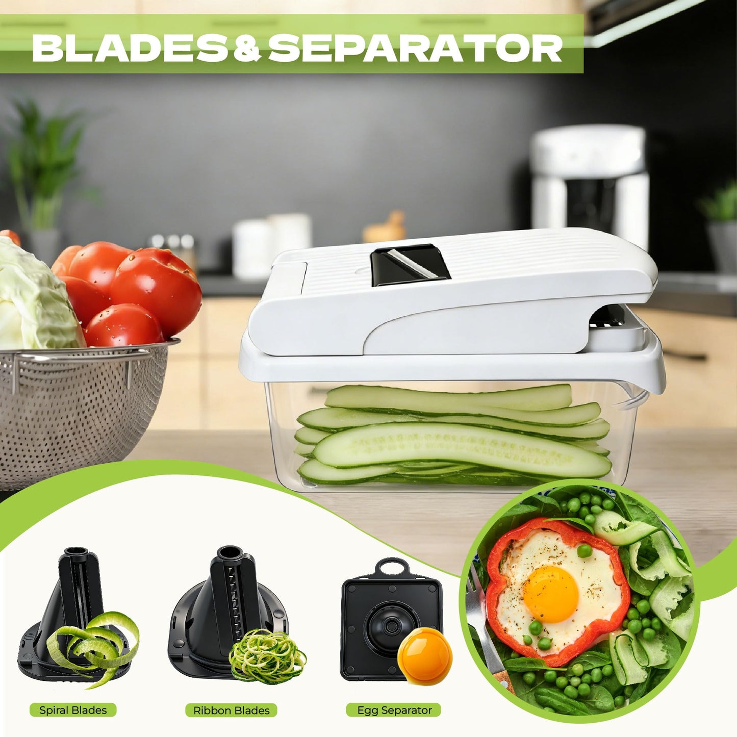 LENoll 17-in-1 Vegetable Chopper, Multifunctional Mandoline Slicer, Onion Dicer Veggie Cutter with Container & Gloves, Food Chopper for Potato Carrot Garlic Salad, Kitchen Gadgets for Home Cooking
