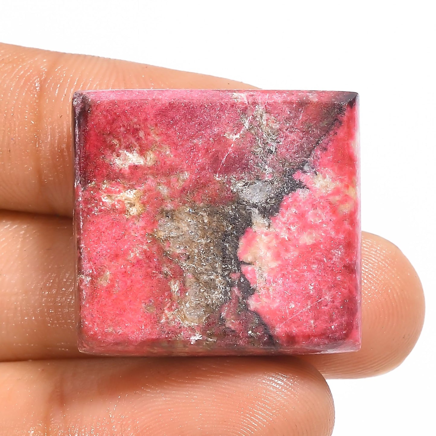 Amazing Gemstone Thulite Druzy Raw Crystals and Healing Minerals Stones, Natural Rocks for Wire Wrapping, Tumbling and DIY Raw Stones and Home Décor Crystals (1Piece)