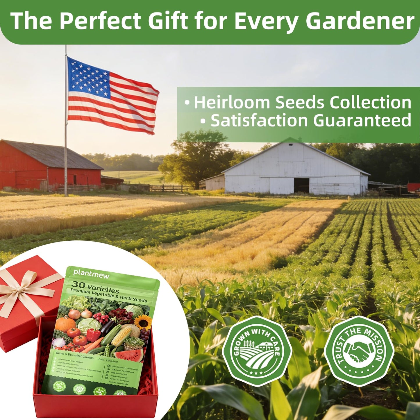 【Seed Vault】 Heirloom Vegetable Seeds Planting Kit - 15,000+ Non-GMO Seeds for Hydroponic, Indoor & Outdoor Gardening | Includes Tomato, Cucumber, Carrot Seeds & Survival Backpack Emergency Gear