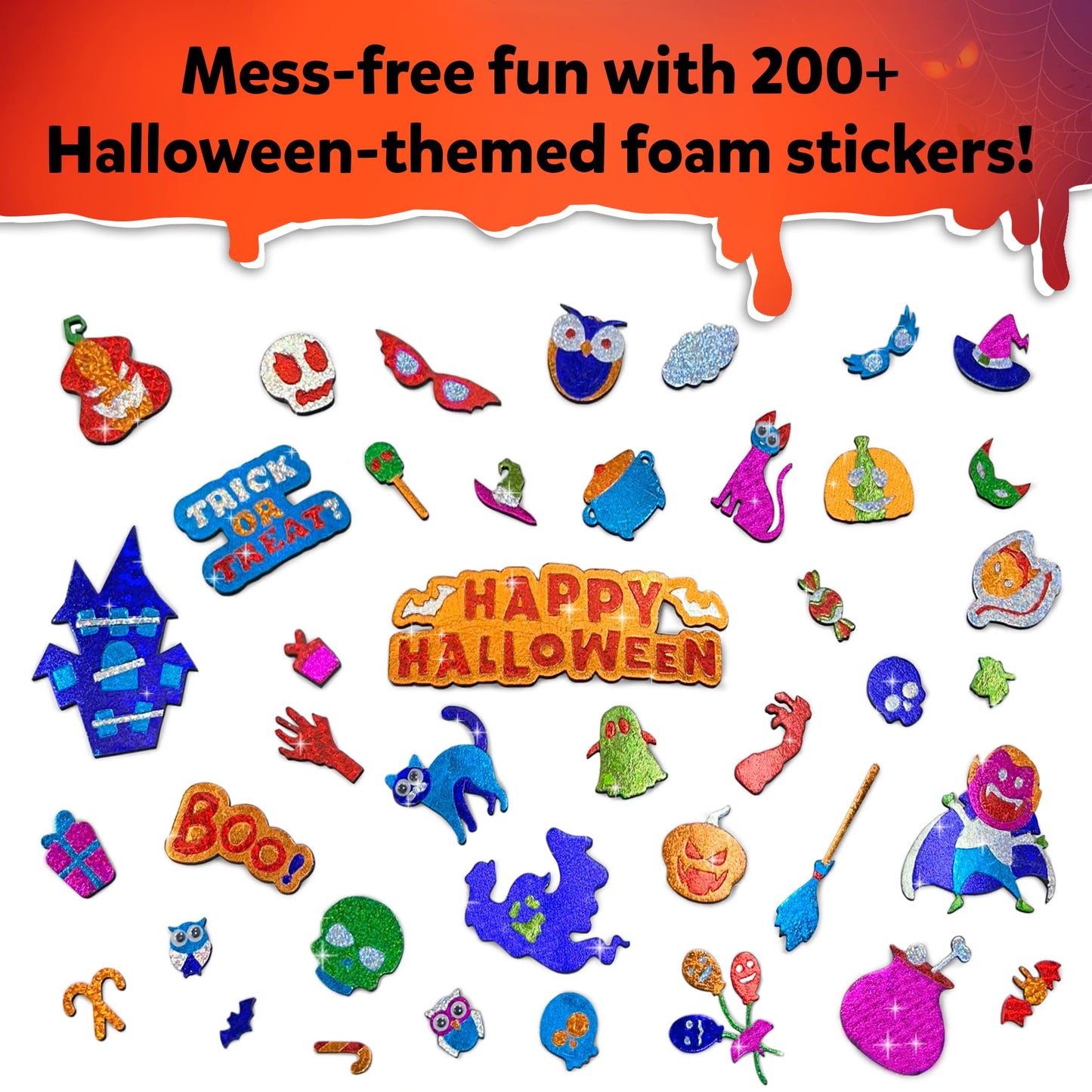 Skillmatics Foil Fun - Halloween, No Mess Art for Kids, Craft Kits, DIY Creative Party Activity, Trick or Treat, Gifts for Girls & Boys Ages 4, 5, 6, 7, 8, 9