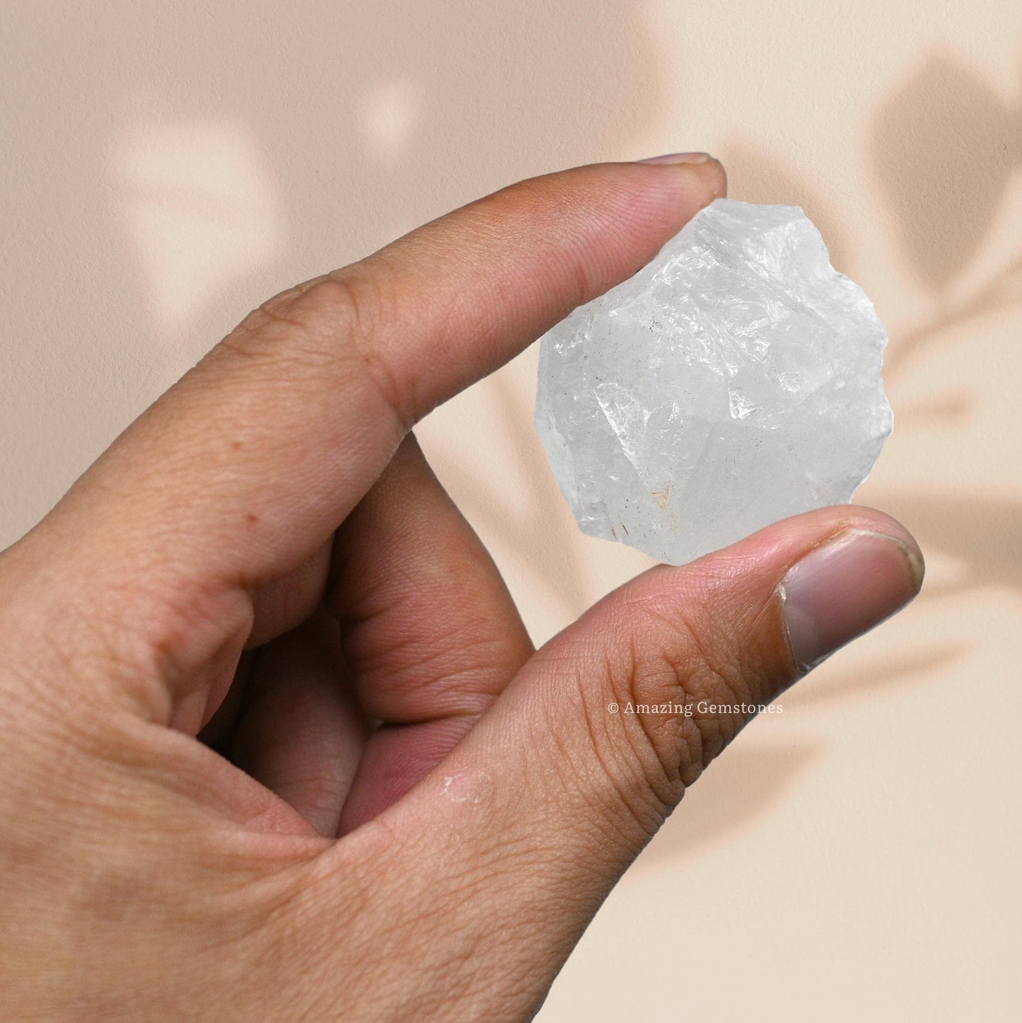 Amazing Gemstone Clear Quartz Raw Crystals and Healing Stones, Natural Rocks For Tumbling - DIY Raw Stones And Crystals (1 Piece)