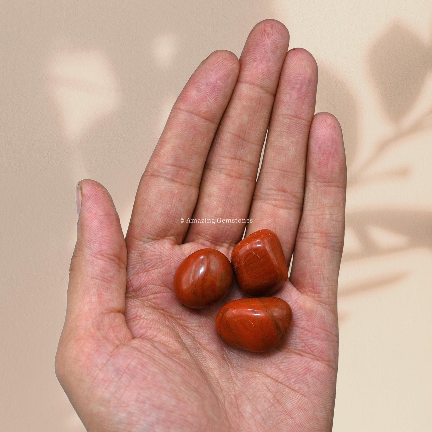 Amazing Gemstone Red Jasper Crystal Tumbled Stones Polished Rocks - Natural Gem Stones for Healing - DIY Crystals for Protection (1 Piece)