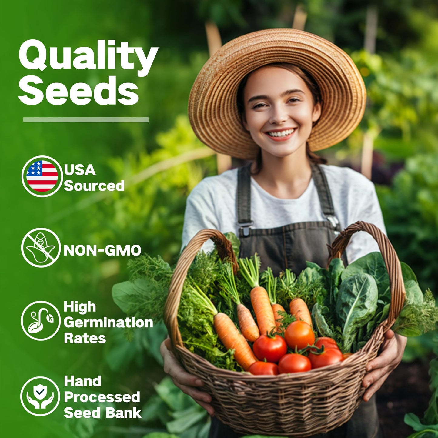Lush&Dew Year-Round USDA Zone 9 Seed Bank, Gardening Gifts for Women Men, 32 Varieties Non-GMO Heirloom Seeds of Vegetables Herbs Fruits, Gift for Mom Dad, Survival Seed Kit for Raised Garden Beds