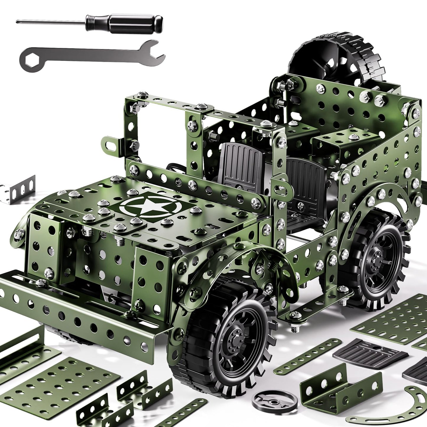 XINNOVEL Metal Model Truck Kits - STEM Projects for Kids Ages 8-12, Assembly Educational Building Toys Model Car Toys for Kids Boys Girls 8 9 10 11 12 Years Old